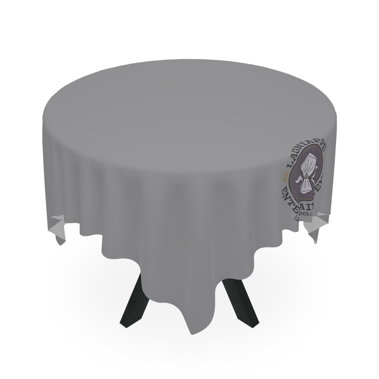 Lagniappe Entertainment Small Dark Color Logo Tablecloth