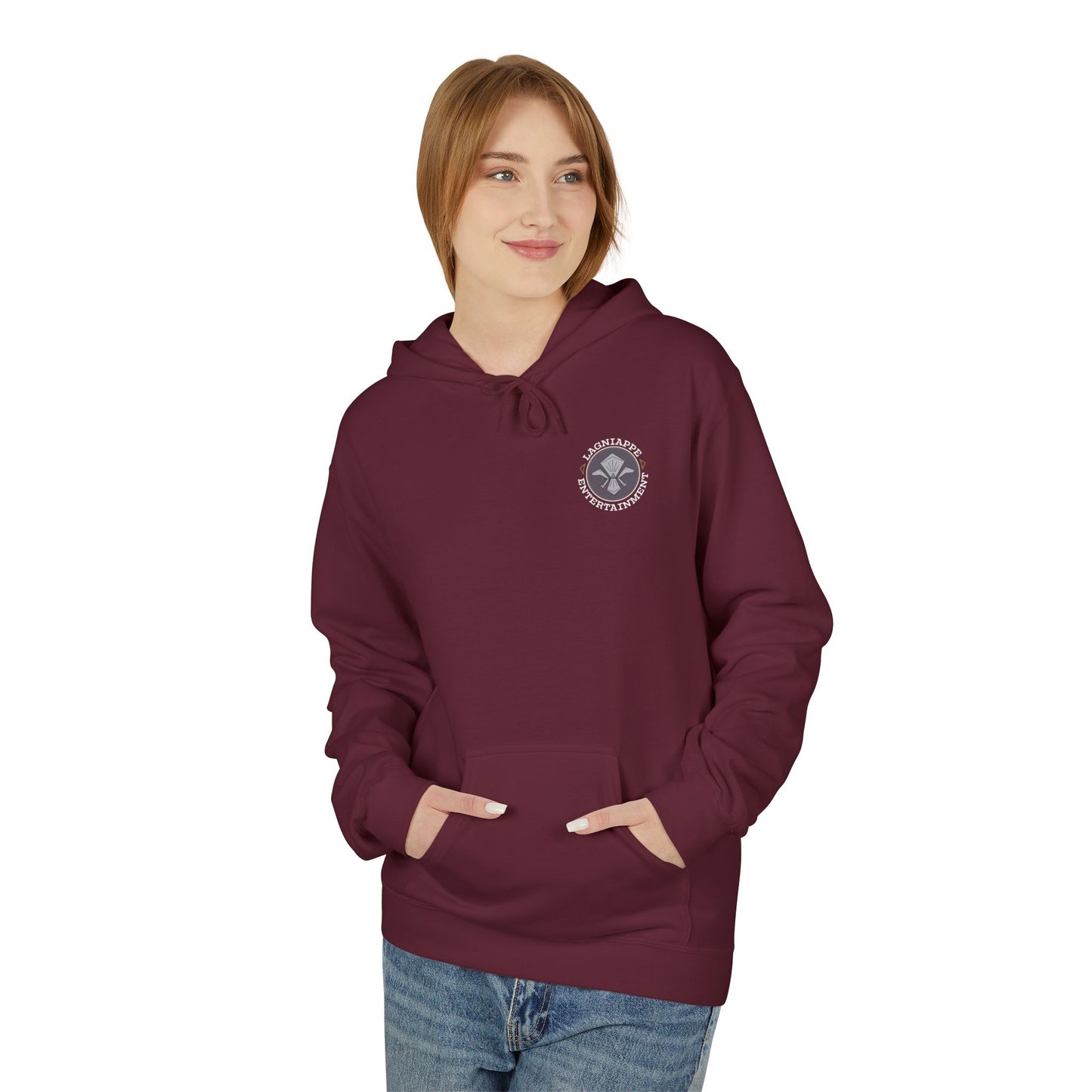 Lagniappe Entertainment Light Color Logo - Unisex Hoodie with Lagniappe Entertainment Design, Casual Streetwear, Gift for Music Lovers, Comfortable Layer, Festival Essential