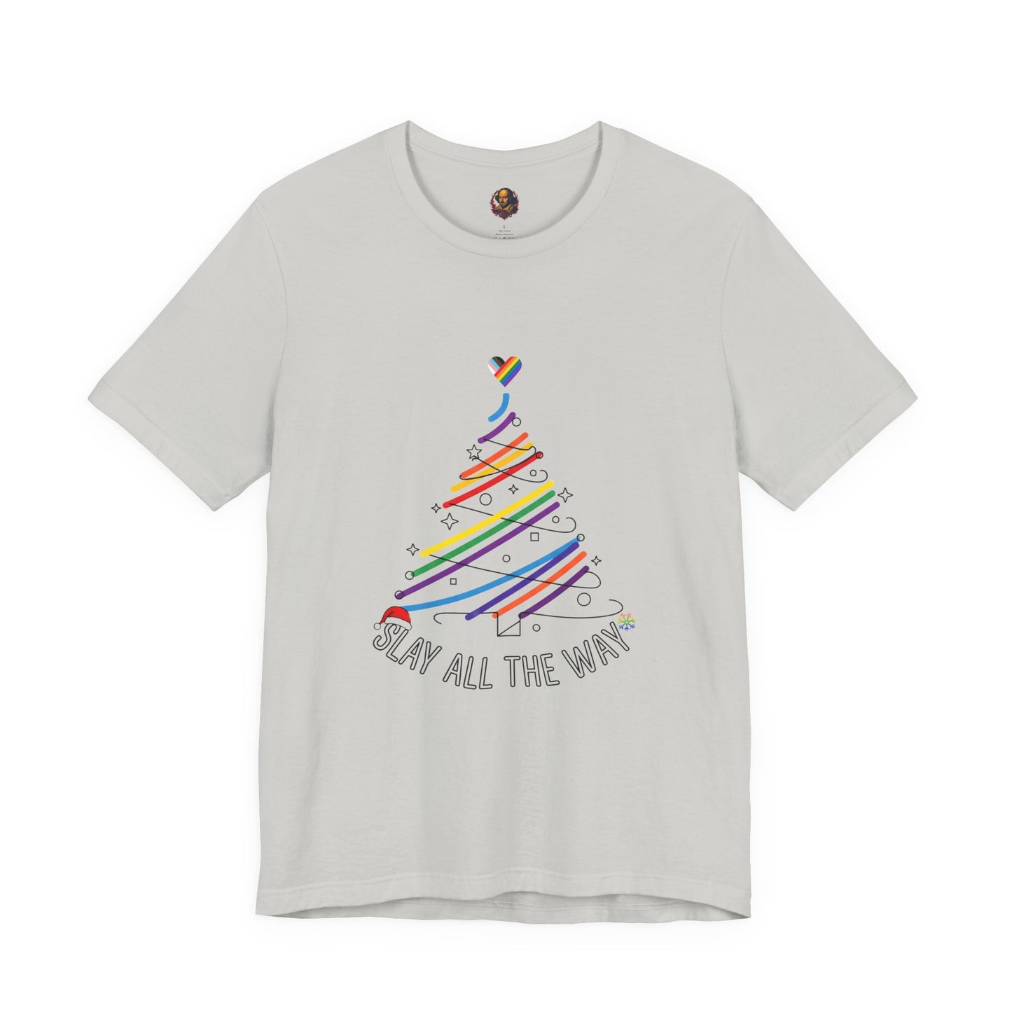 Slay All The Way Rainbow Christmas Unisex Tee
