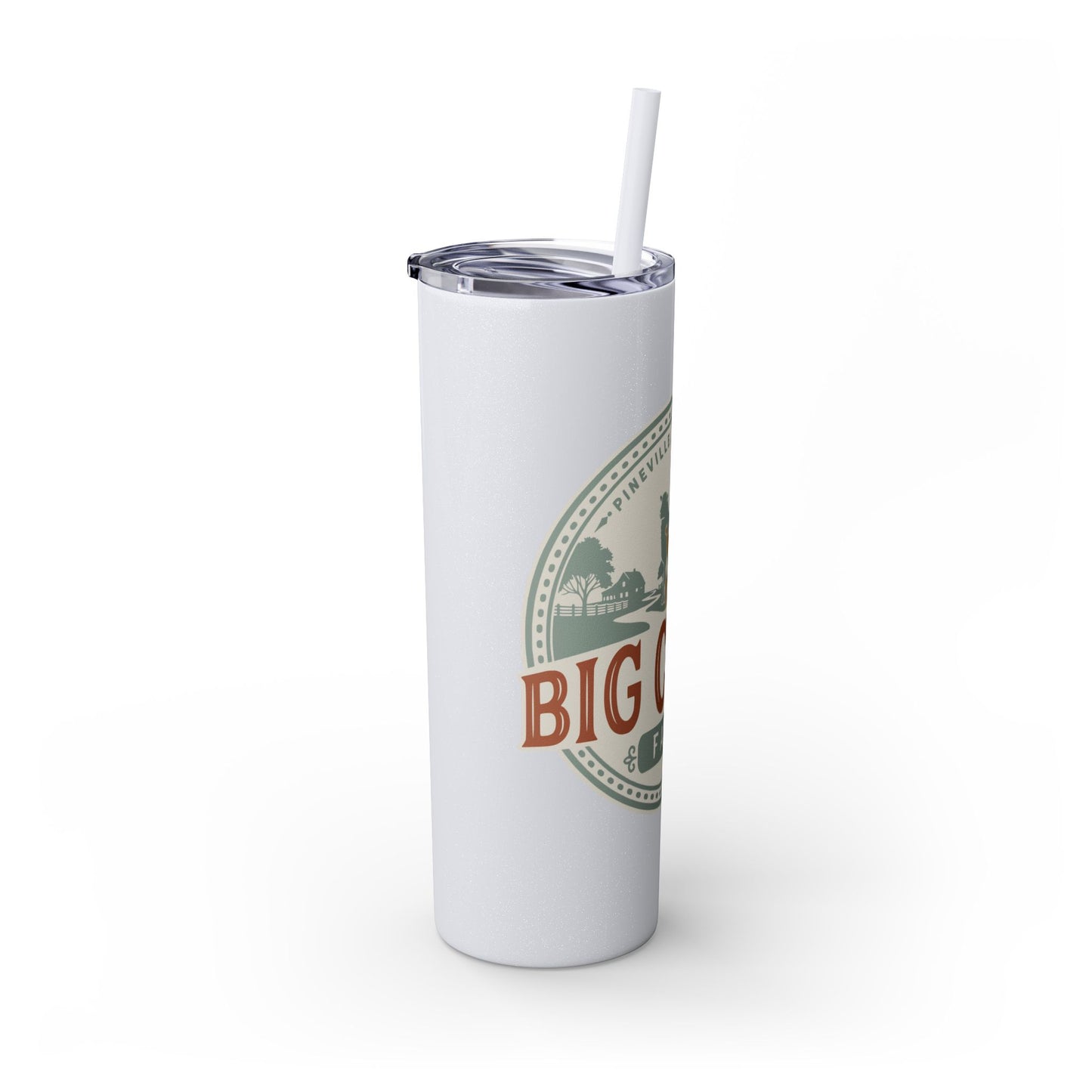 Big Creek Farm Skinny Tumbler with Straw, 20oz