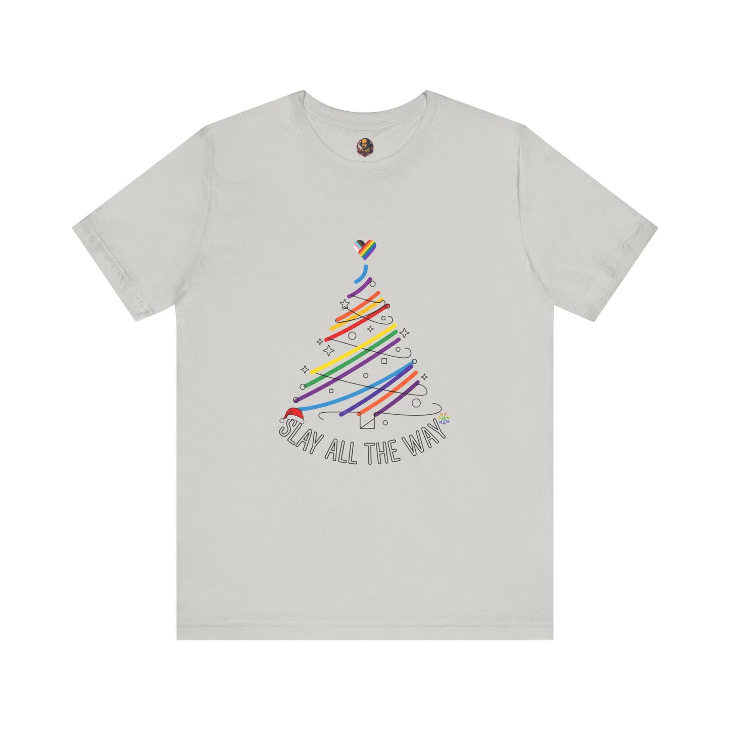 Slay All The Way Rainbow Christmas Unisex Tee