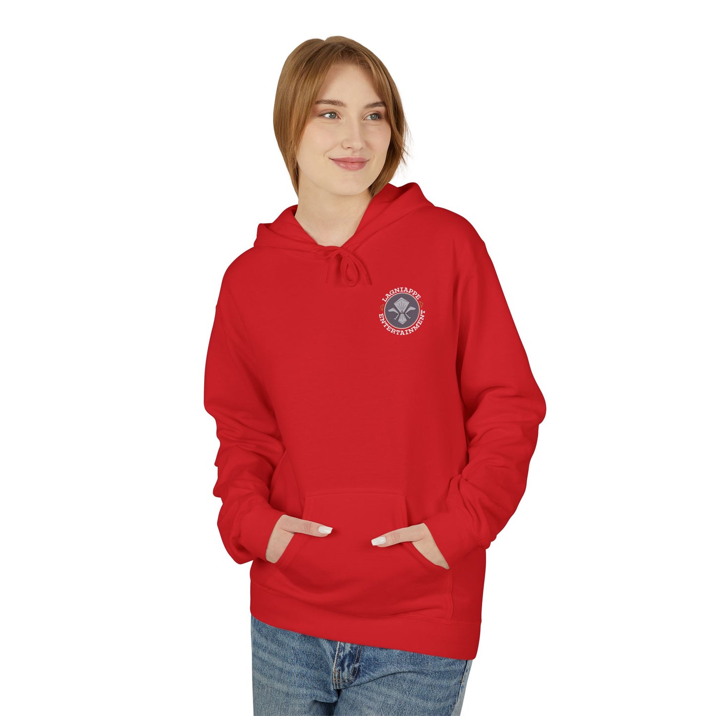 Lagniappe Entertainment Light Color Logo - Unisex Hoodie with Lagniappe Entertainment Design, Casual Streetwear, Gift for Music Lovers, Comfortable Layer, Festival Essential