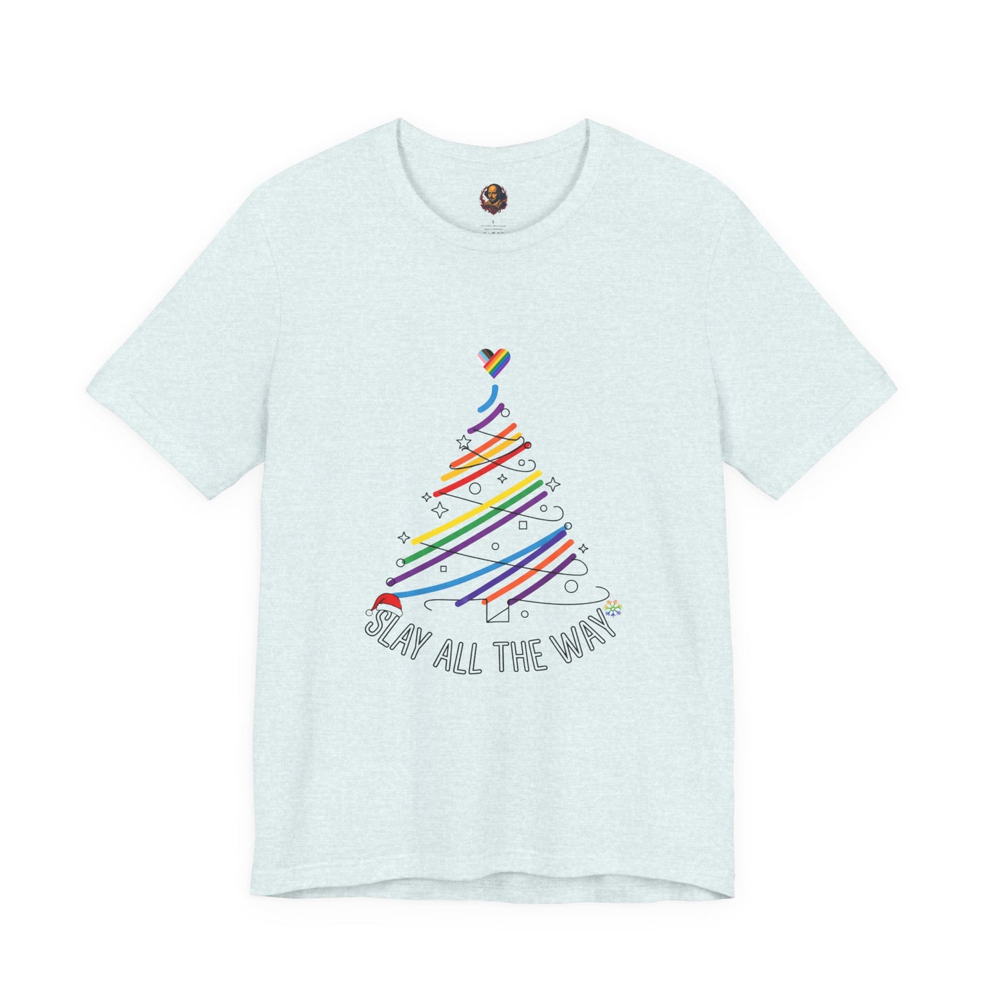 Slay All The Way Rainbow Christmas Unisex Tee