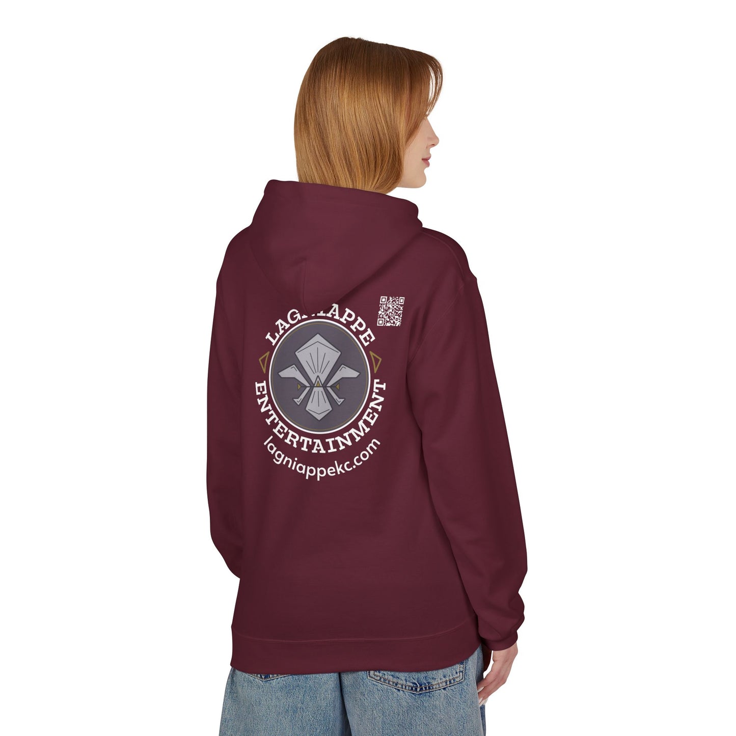 Lagniappe Entertainment Light Color Logo - Unisex Hoodie with Lagniappe Entertainment Design, Casual Streetwear, Gift for Music Lovers, Comfortable Layer, Festival Essential