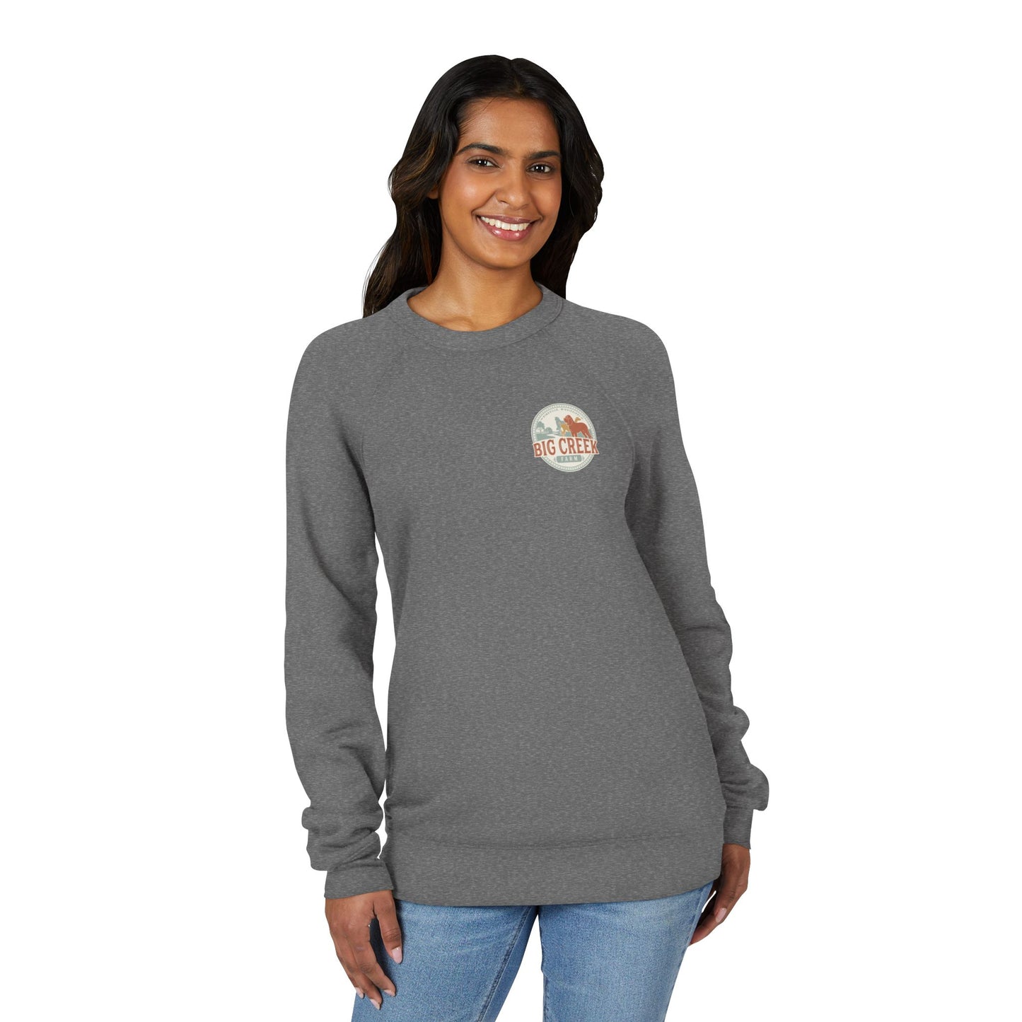 Big Creek Farm Unisex Raglan Sweatshirt