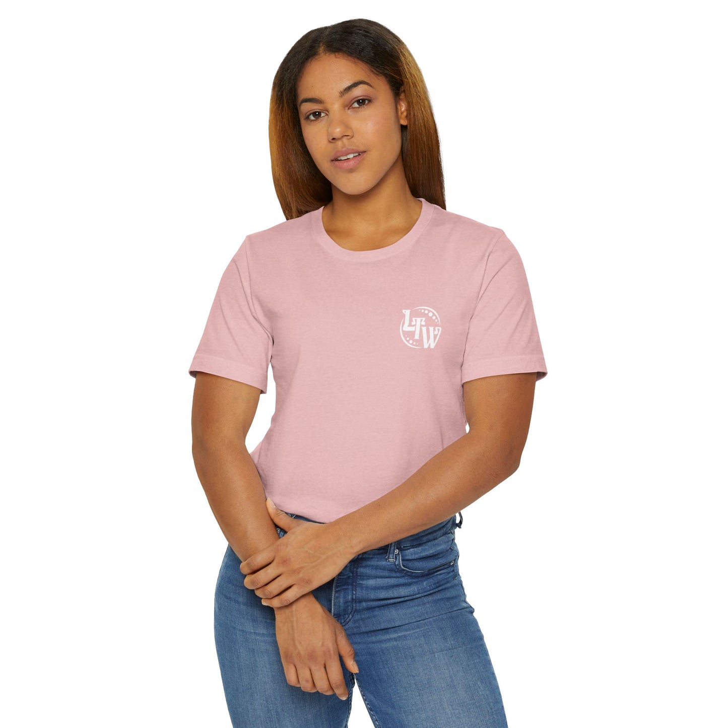 LTW White Monogram Unisex Jersey T-Shirt
