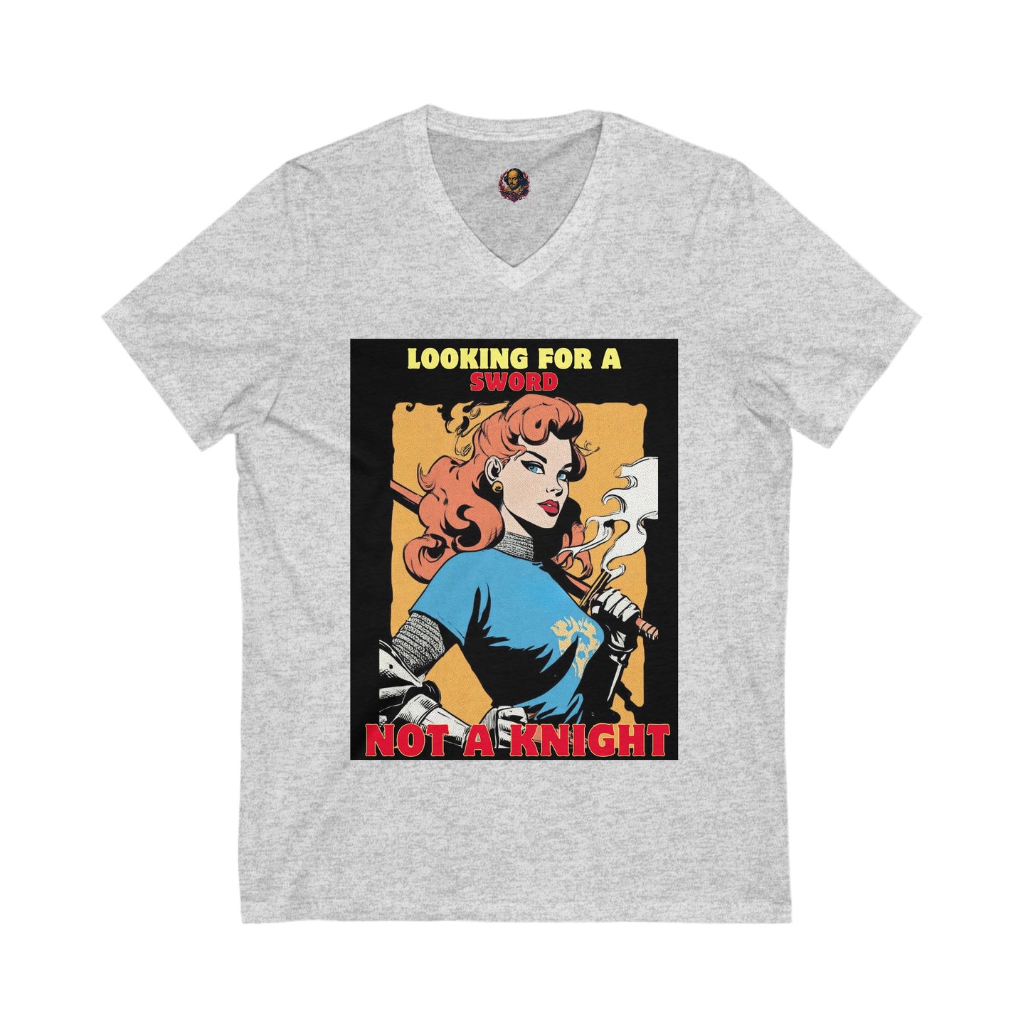 Looking for a Sword Not a Knight Unisex V-Neck Tee