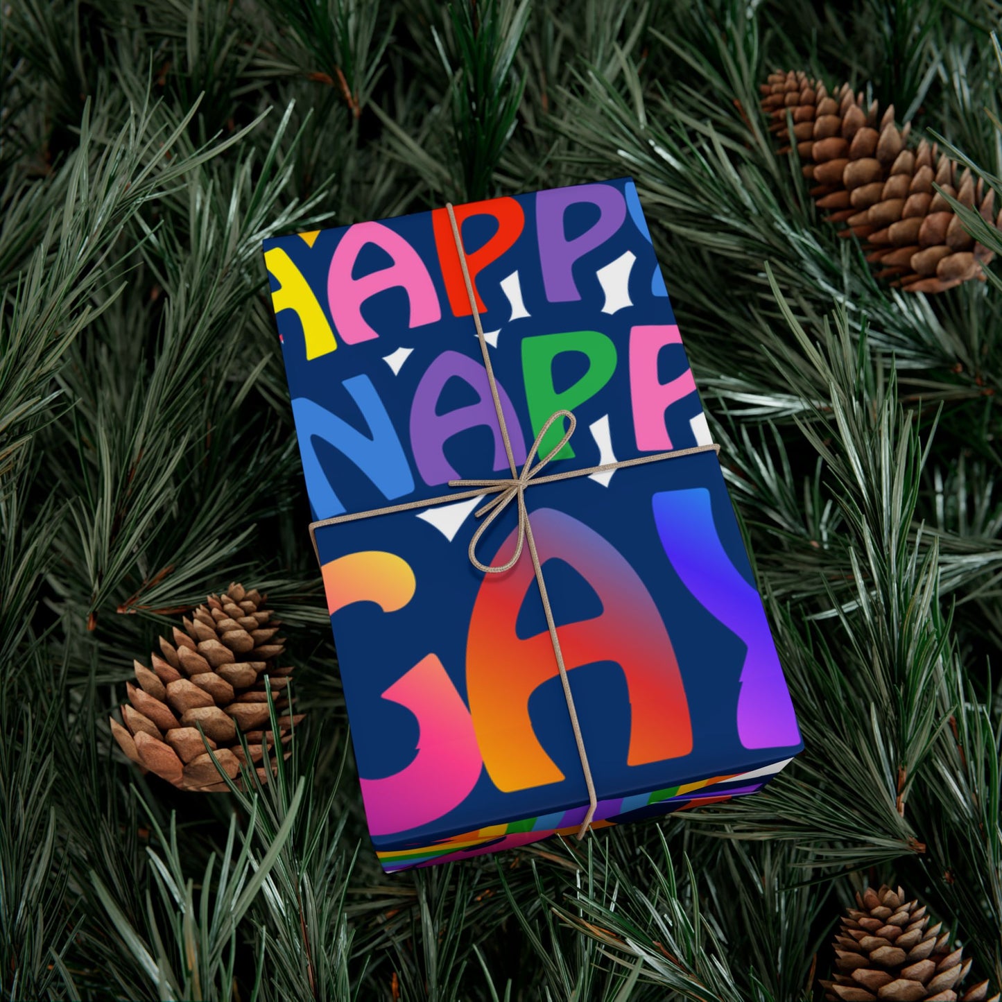 Happy Snappy Gay Rainbow Gift Wrap Paper