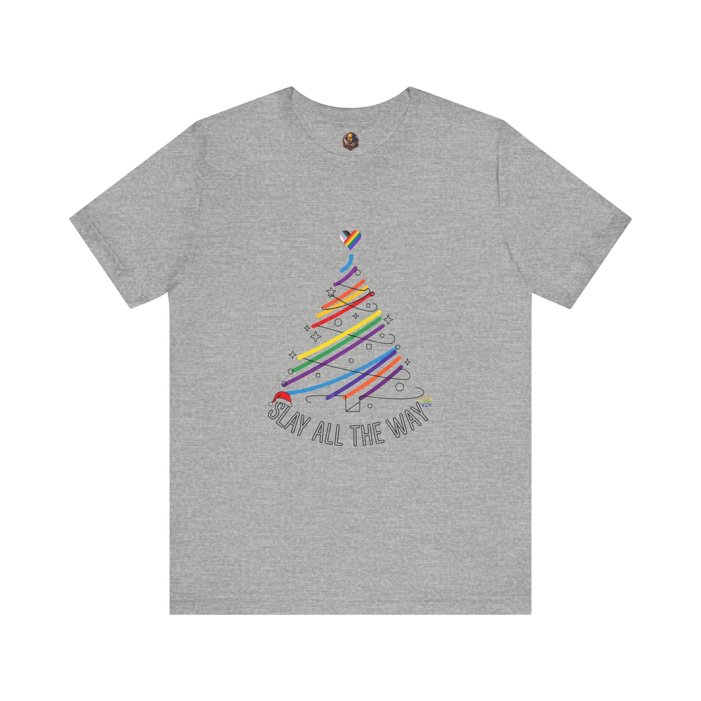 Slay All The Way Rainbow Christmas Unisex Tee