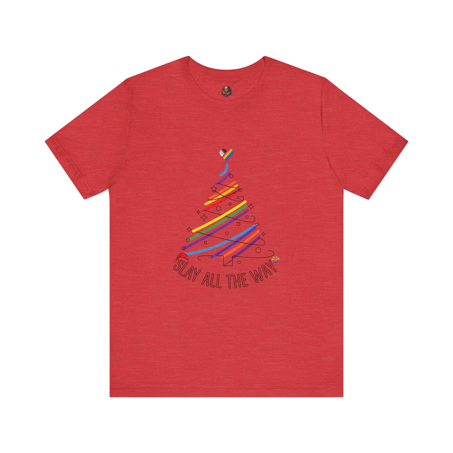 Slay All The Way Rainbow Christmas Unisex Tee