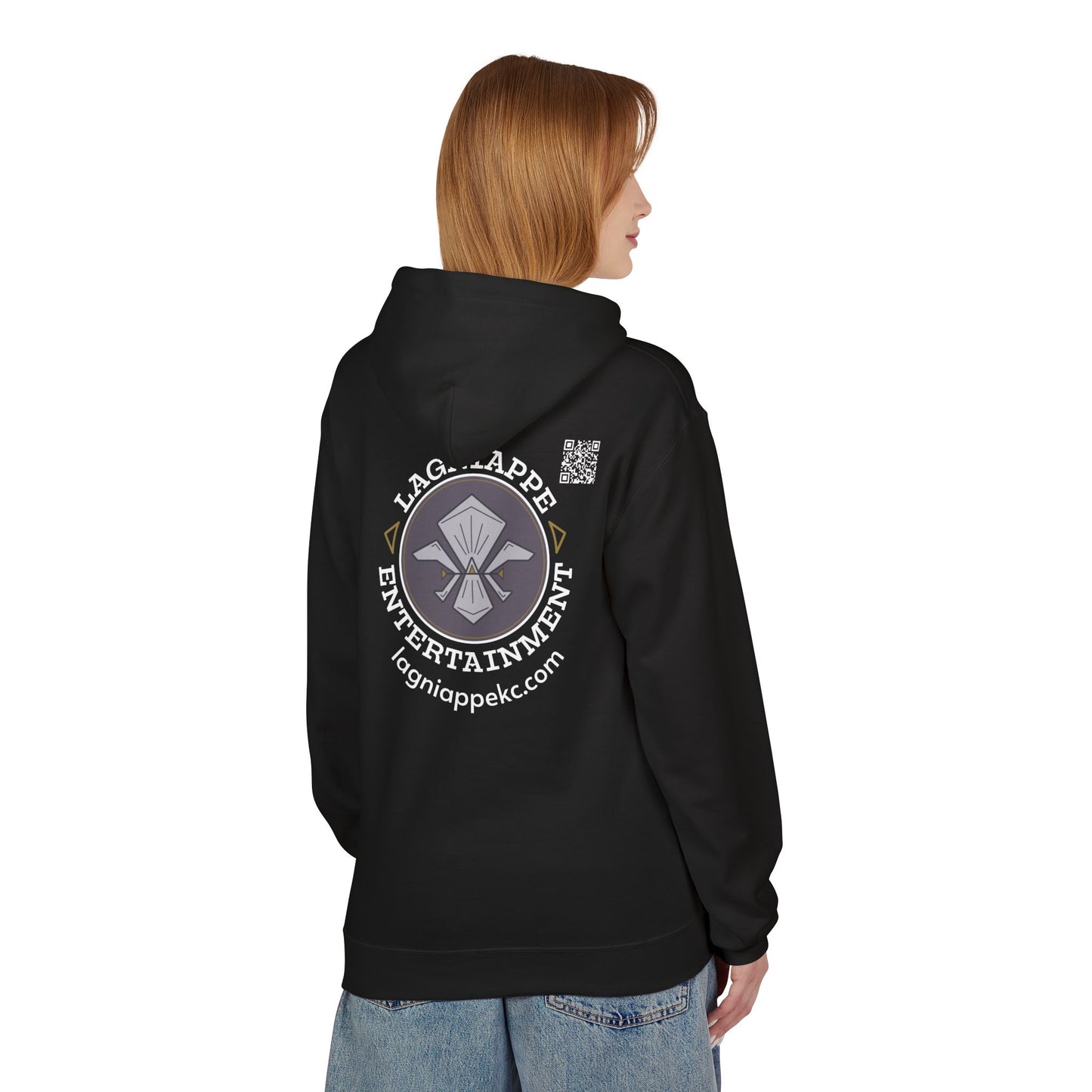 Lagniappe Entertainment Light Color Logo - Unisex Hoodie with Lagniappe Entertainment Design, Casual Streetwear, Gift for Music Lovers, Comfortable Layer, Festival Essential