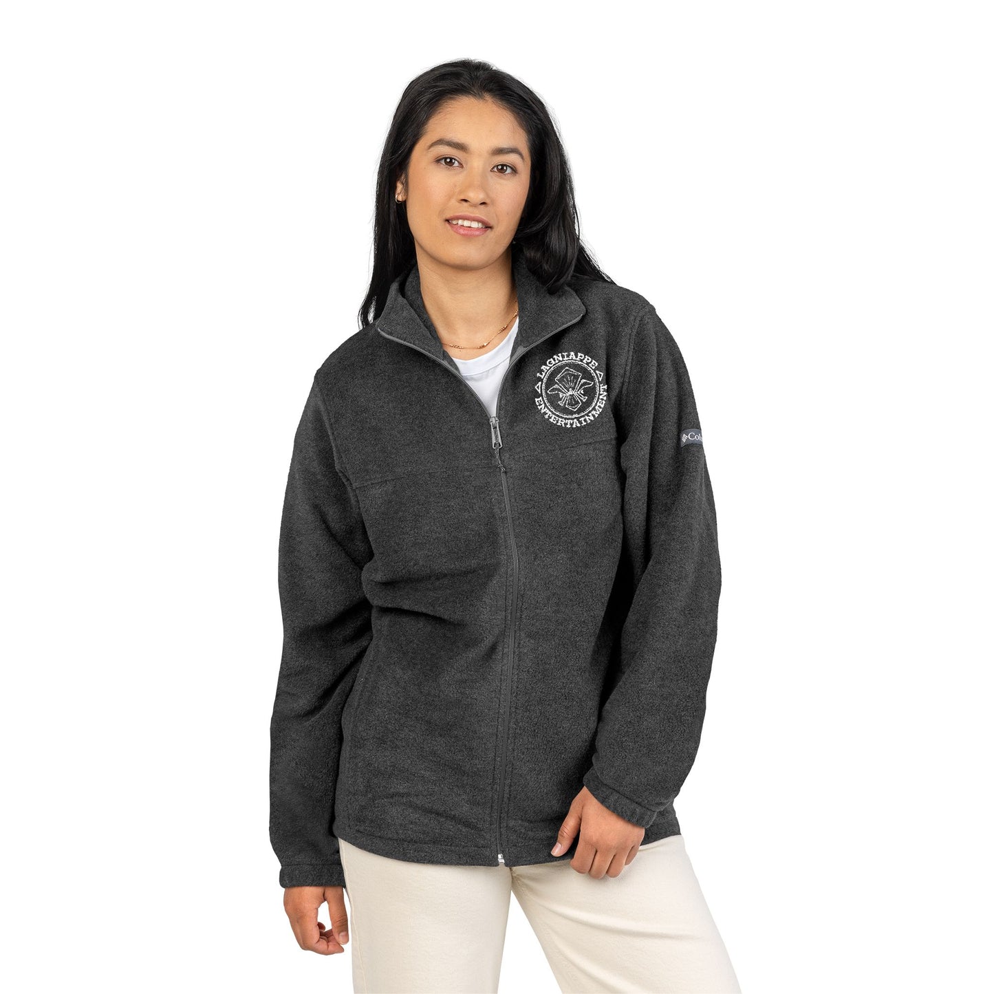 LE Embroidered Logo Columbia Fleece Full-Zip Jacket