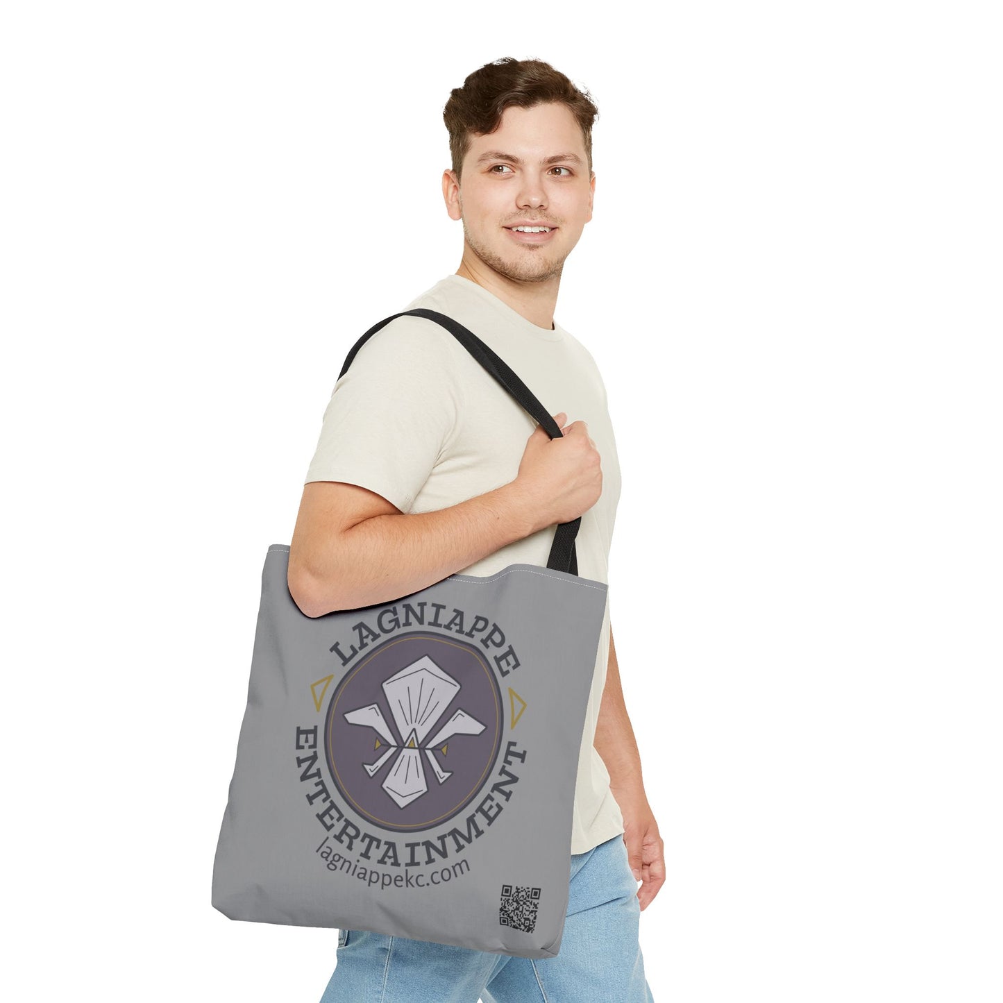 Lagniappe Entertainment Dark Color Logo Tote Bag