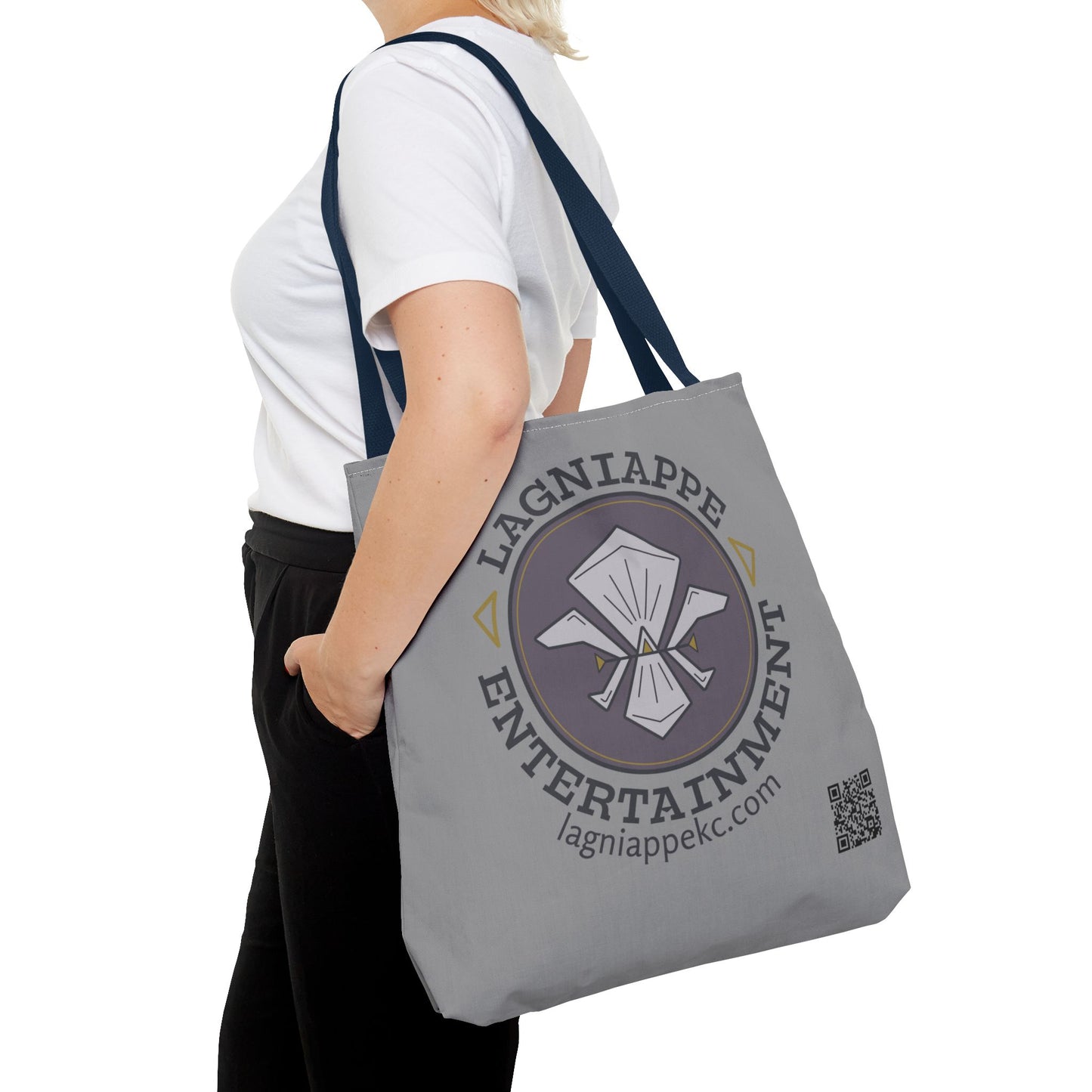 Lagniappe Entertainment Dark Color Logo Tote Bag