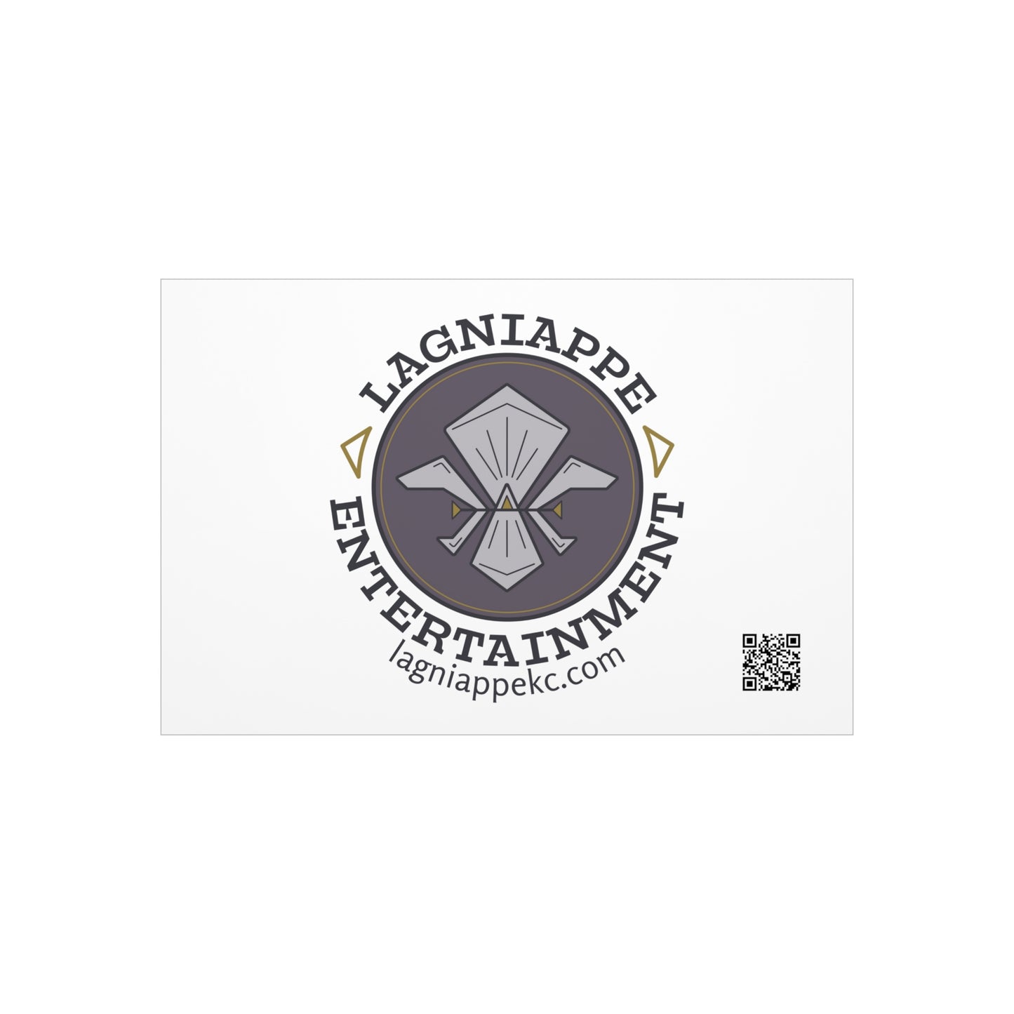 Lagniappe Entertainment Dark Color Logo Foam Board