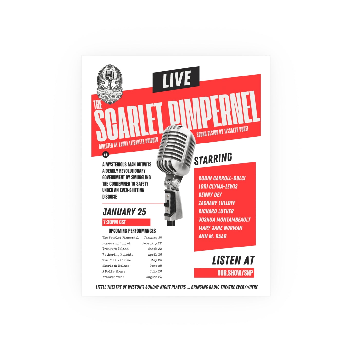 2026 SNP Scarlet Pimpernel Poster