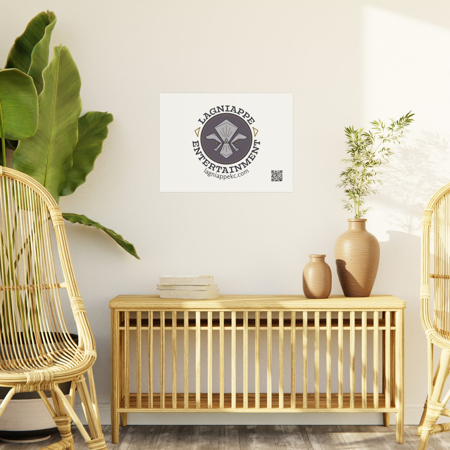 Lagniappe Entertainment Dark Color Logo Foam Board