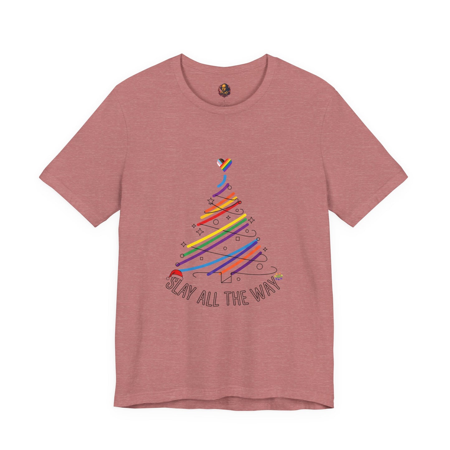 Slay All The Way Rainbow Christmas Unisex Tee