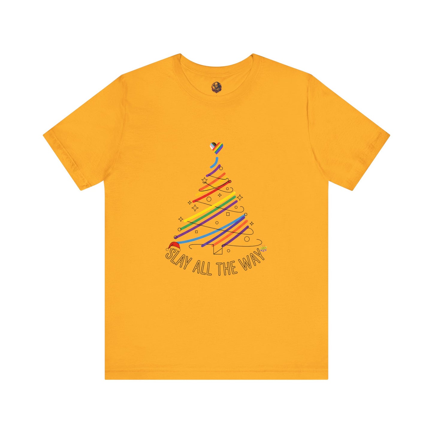 Slay All The Way Rainbow Christmas Unisex Tee