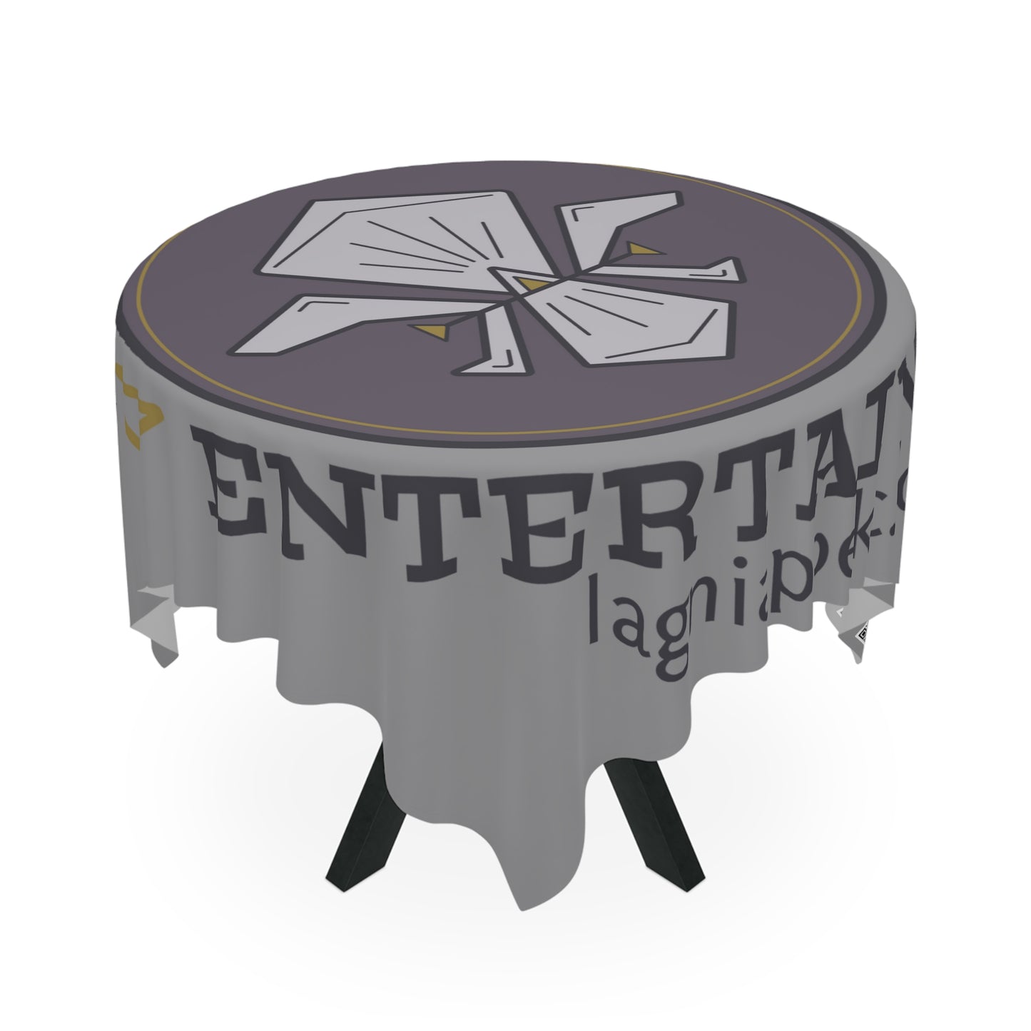 Lagniappe Entertainment Large Dark Color Logo Tablecloth