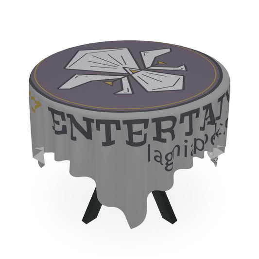 Lagniappe Entertainment Large Dark Color Logo Tablecloth
