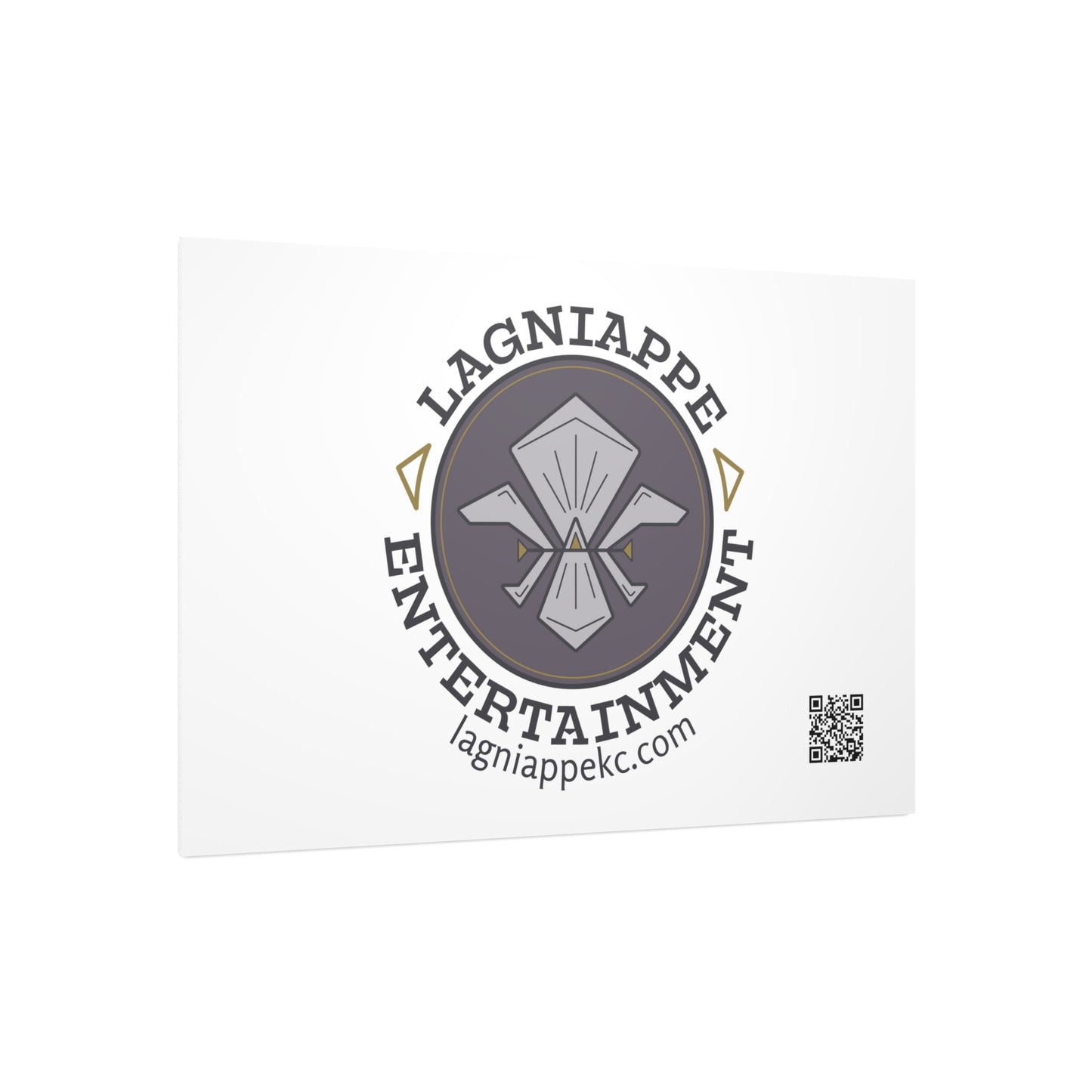 Lagniappe Entertainment Dark Color Logo Foam Board
