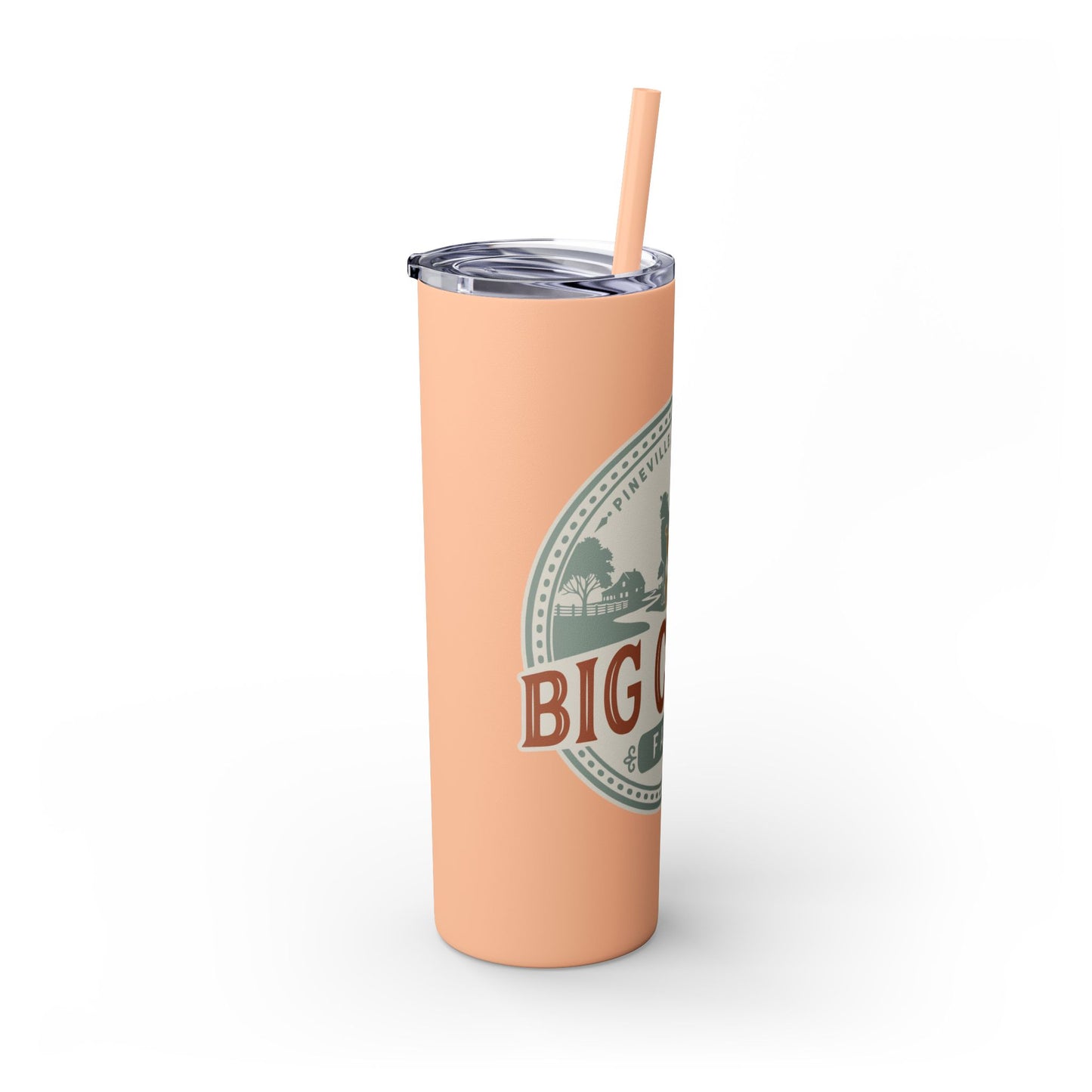 Big Creek Farm Skinny Tumbler with Straw, 20oz