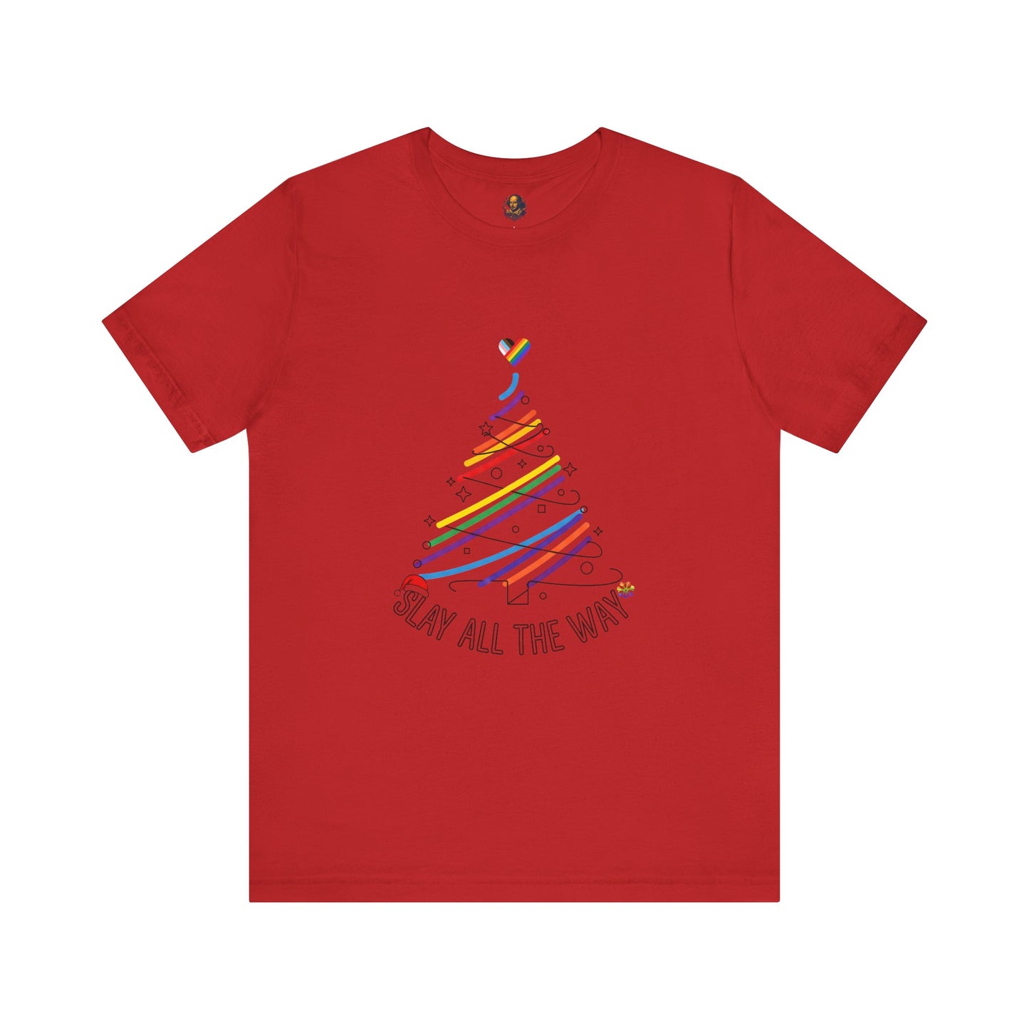 Slay All The Way Rainbow Christmas Unisex Tee