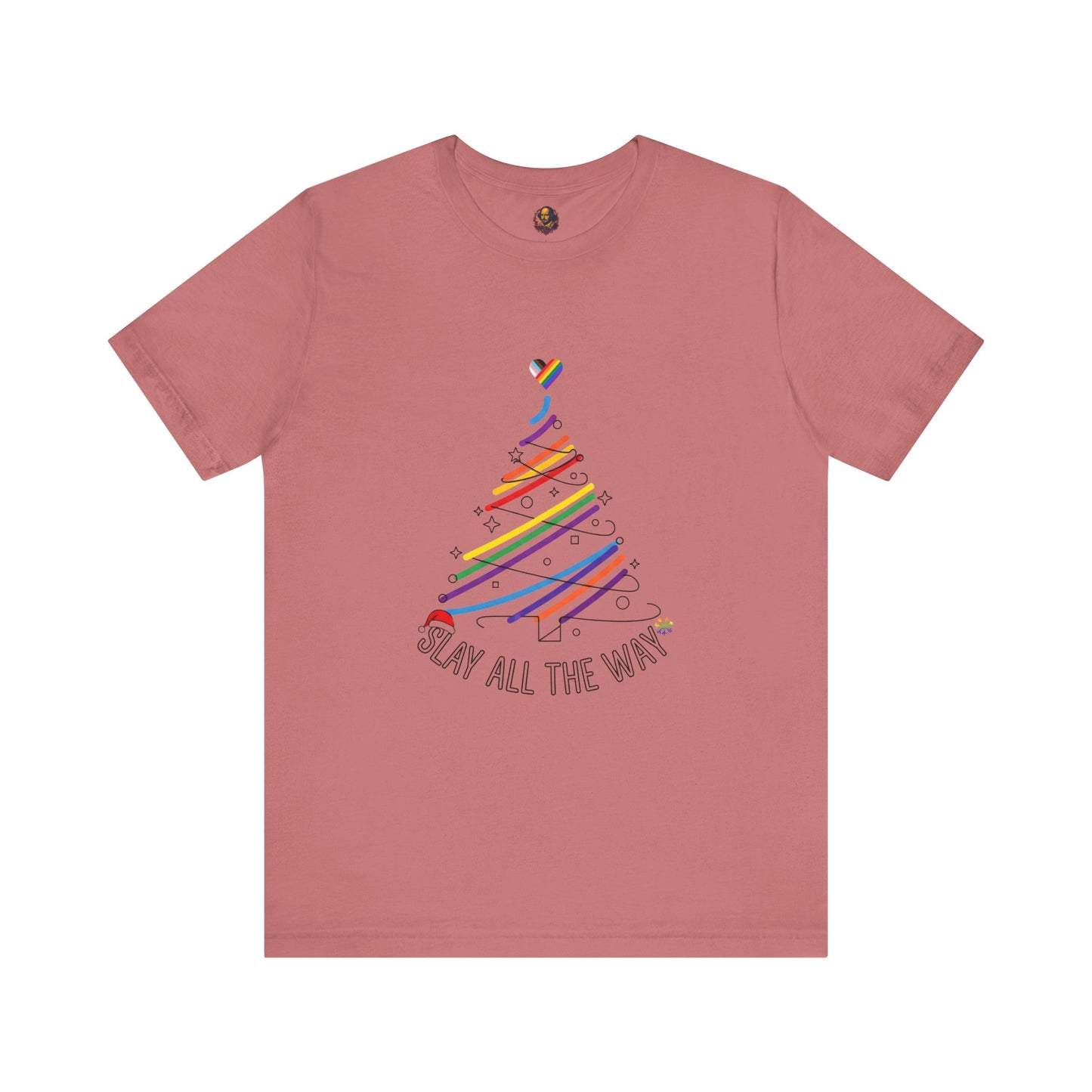 Slay All The Way Rainbow Christmas Unisex Tee