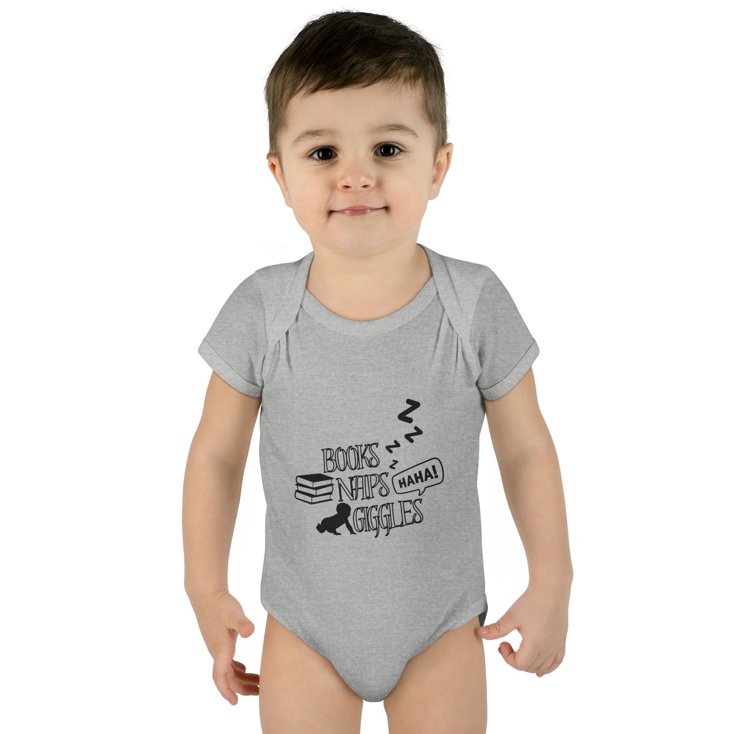 Books, Naps, Giggles Infant Onesie