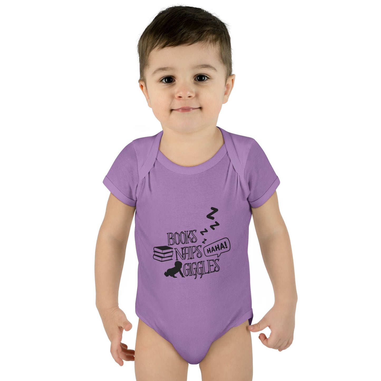 Books, Naps, Giggles Infant Onesie
