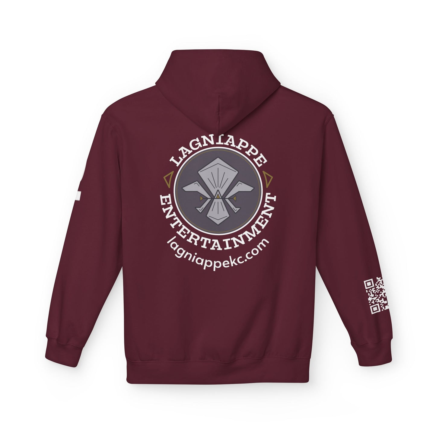 Lagniappe Entertainment Light Color Logo - Unisex Hoodie with Lagniappe Entertainment Design, Casual Streetwear, Gift for Music Lovers, Comfortable Layer, Festival Essential