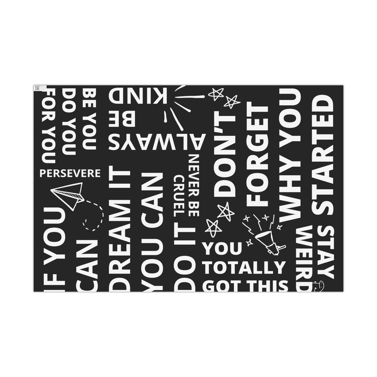 Motivational Gift Wrap Paper