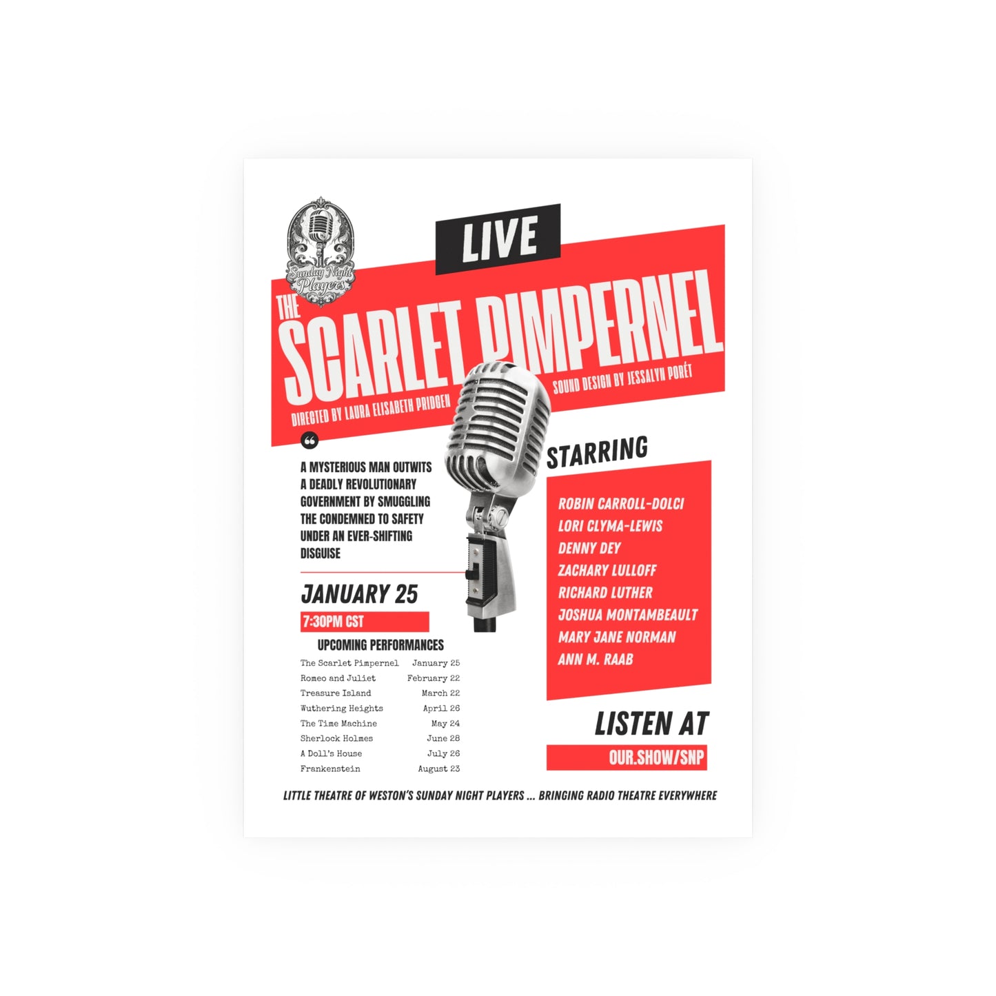 2026 SNP Scarlet Pimpernel Poster