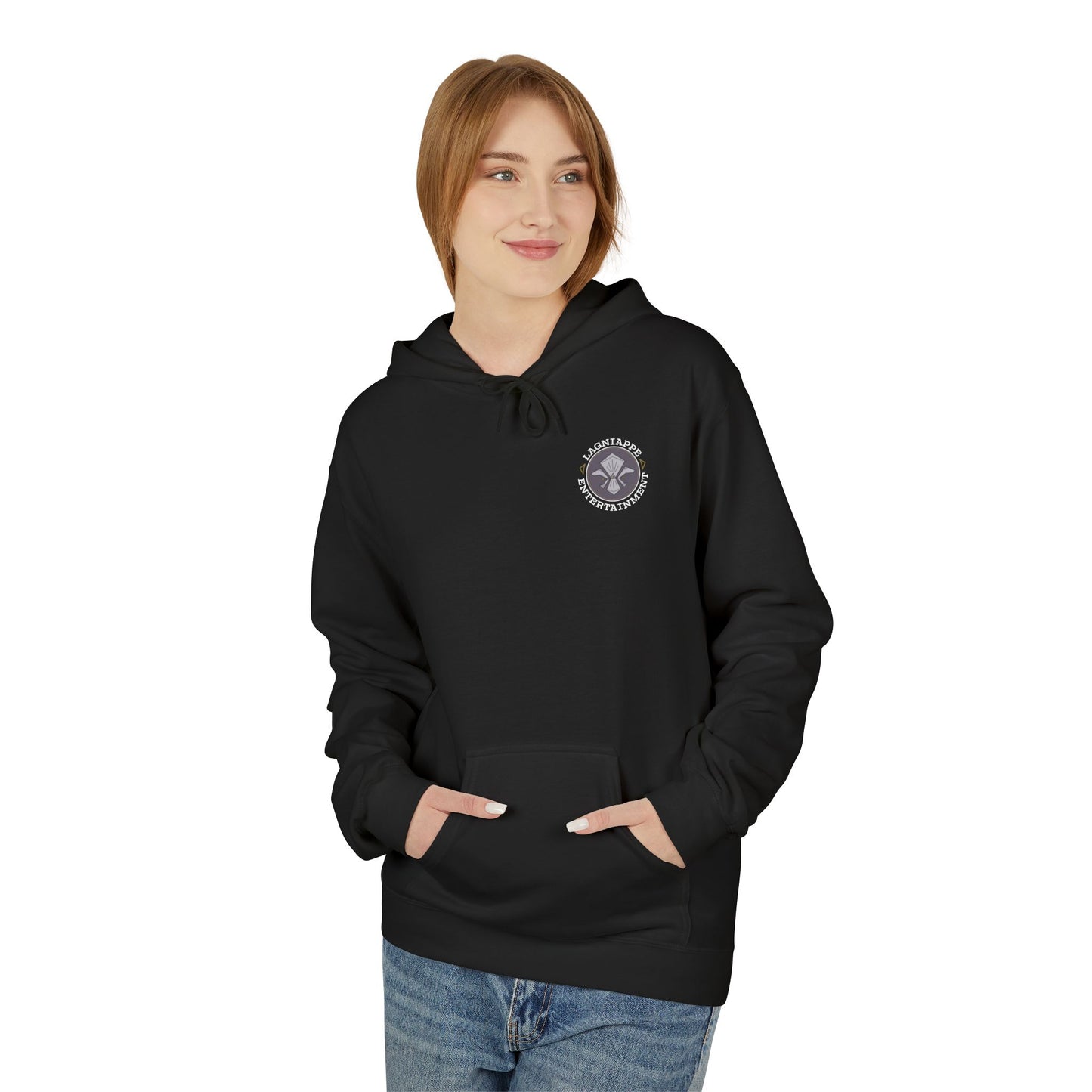 Lagniappe Entertainment Light Color Logo - Unisex Hoodie with Lagniappe Entertainment Design, Casual Streetwear, Gift for Music Lovers, Comfortable Layer, Festival Essential