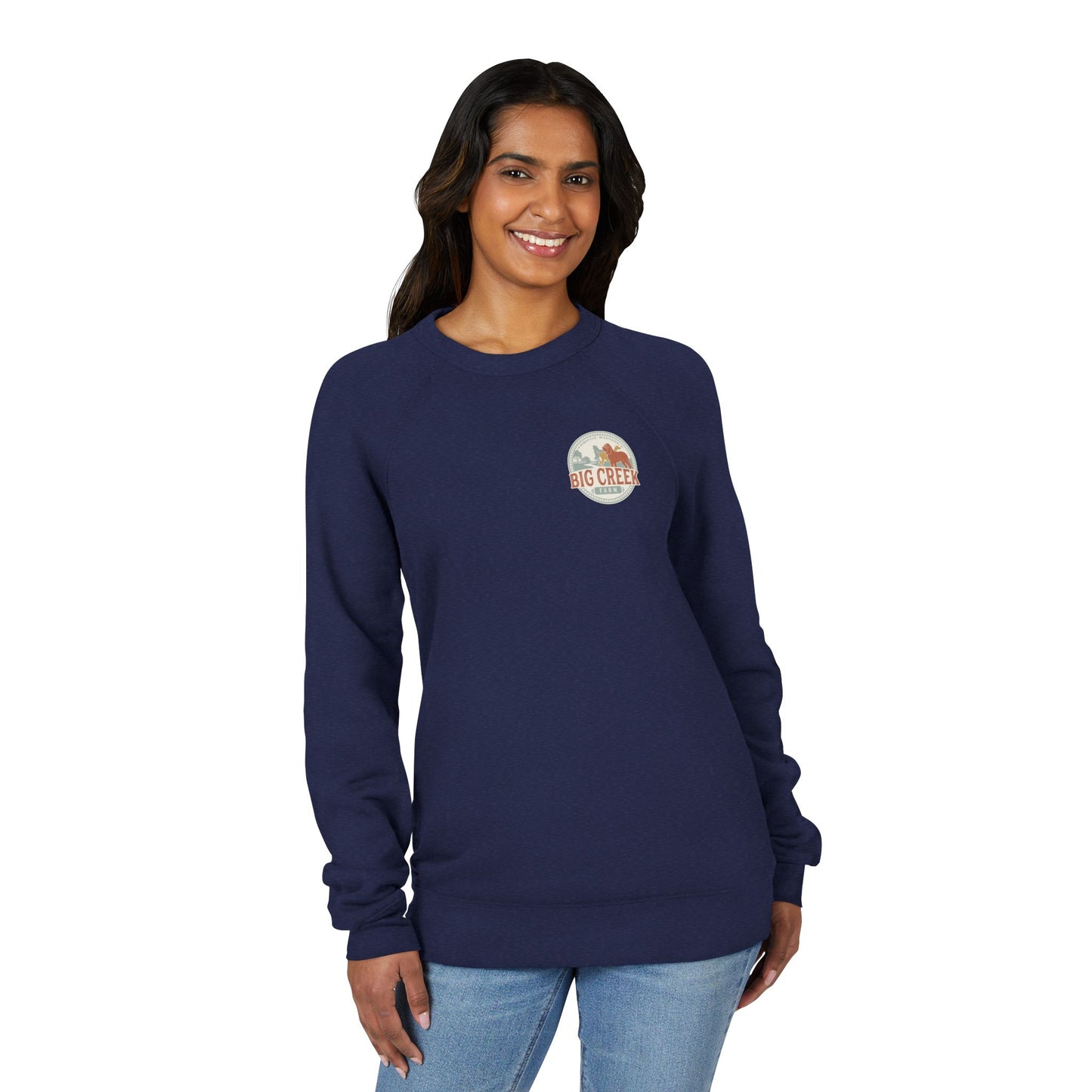 Big Creek Farm Unisex Raglan Sweatshirt