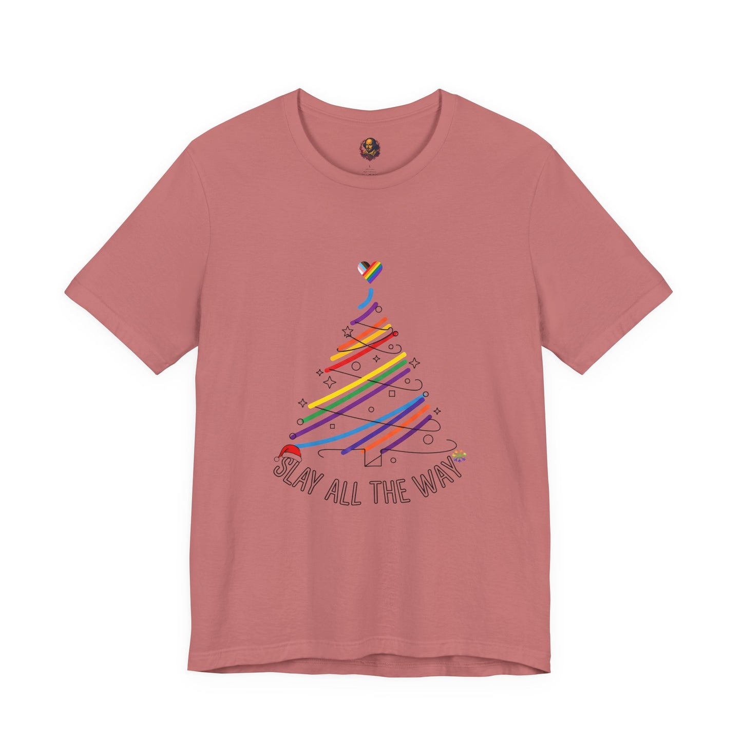 Slay All The Way Rainbow Christmas Unisex Tee