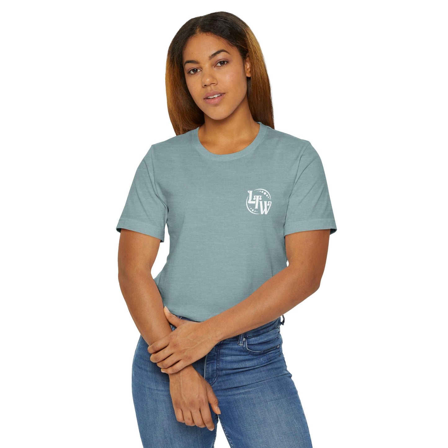 LTW White Monogram Unisex Jersey T-Shirt