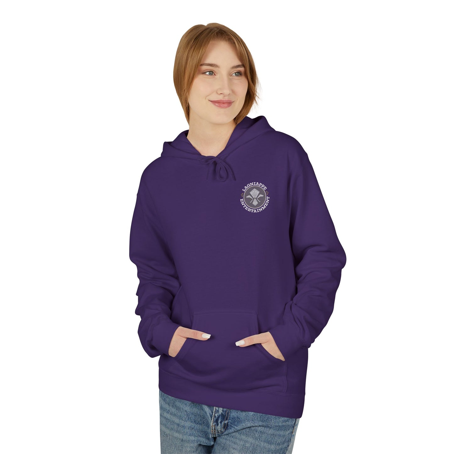 Lagniappe Entertainment Light Color Logo - Unisex Hoodie with Lagniappe Entertainment Design, Casual Streetwear, Gift for Music Lovers, Comfortable Layer, Festival Essential