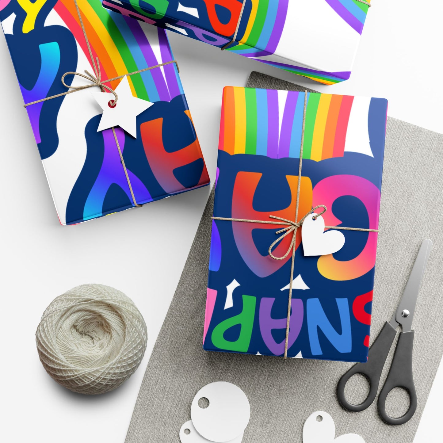 Happy Snappy Gay Rainbow Gift Wrap Paper