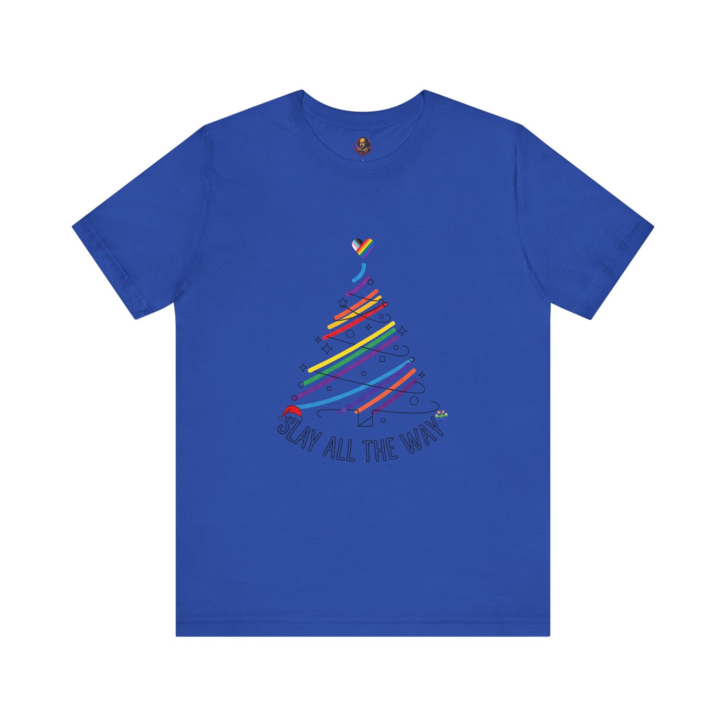 Slay All The Way Rainbow Christmas Unisex Tee