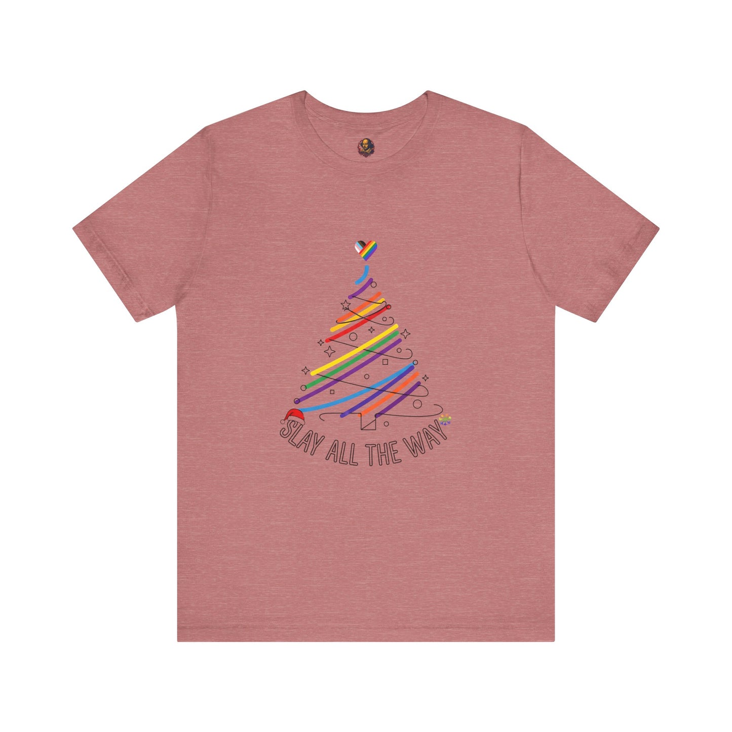 Slay All The Way Rainbow Christmas Unisex Tee