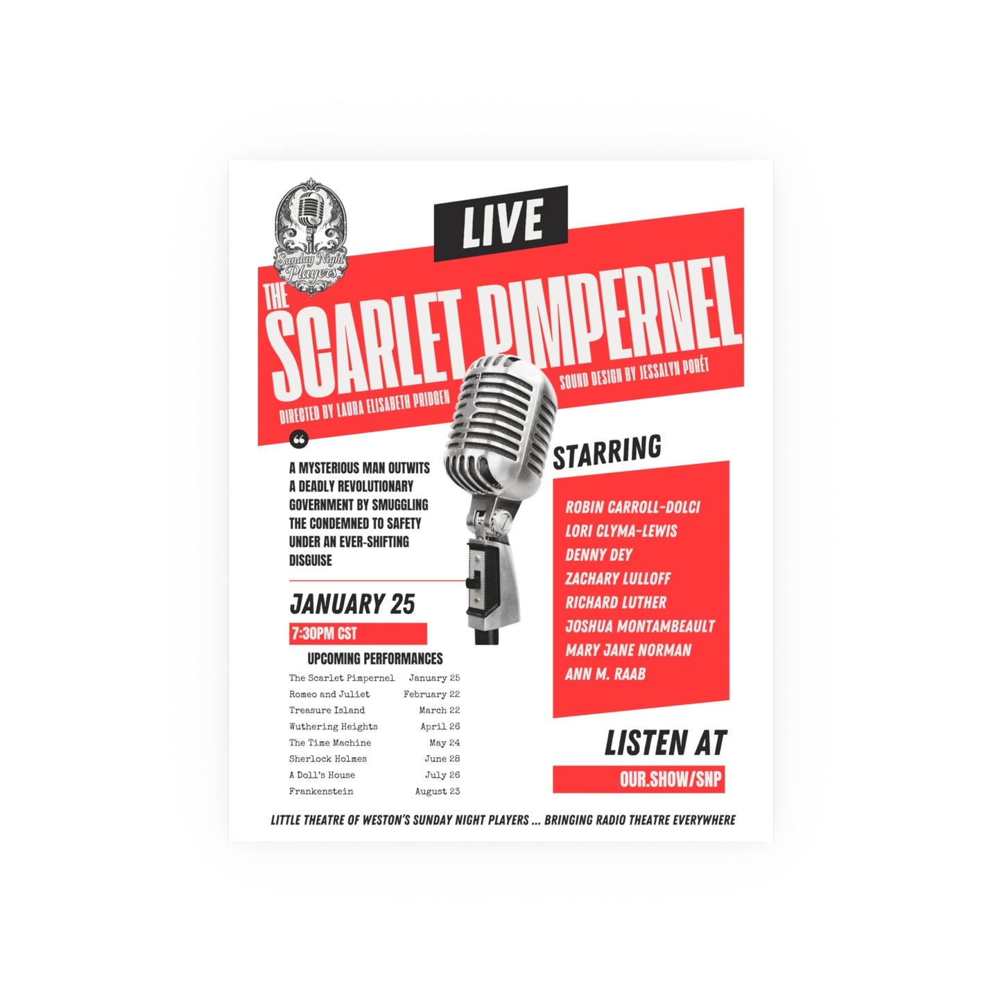 2026 SNP Scarlet Pimpernel Poster