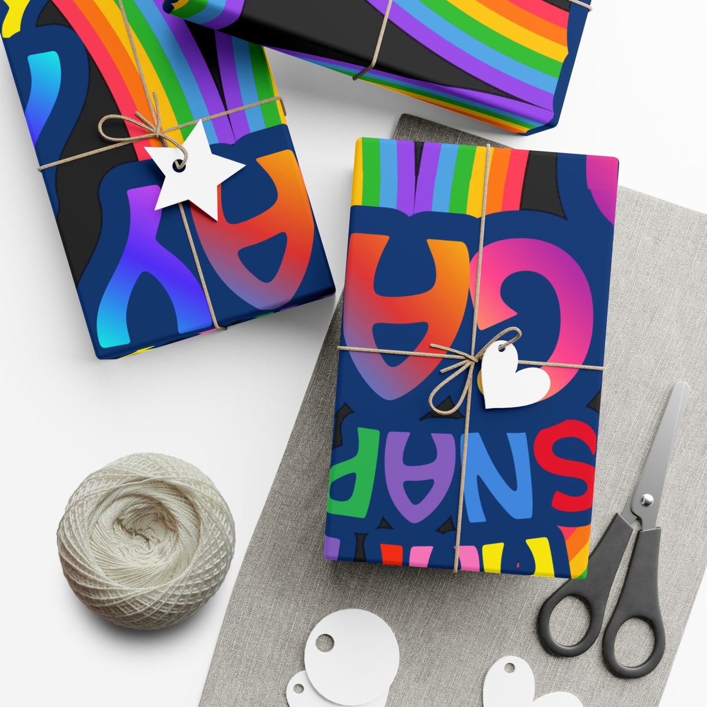 Happy Snappy Gay Rainbow Gift Wrap Paper