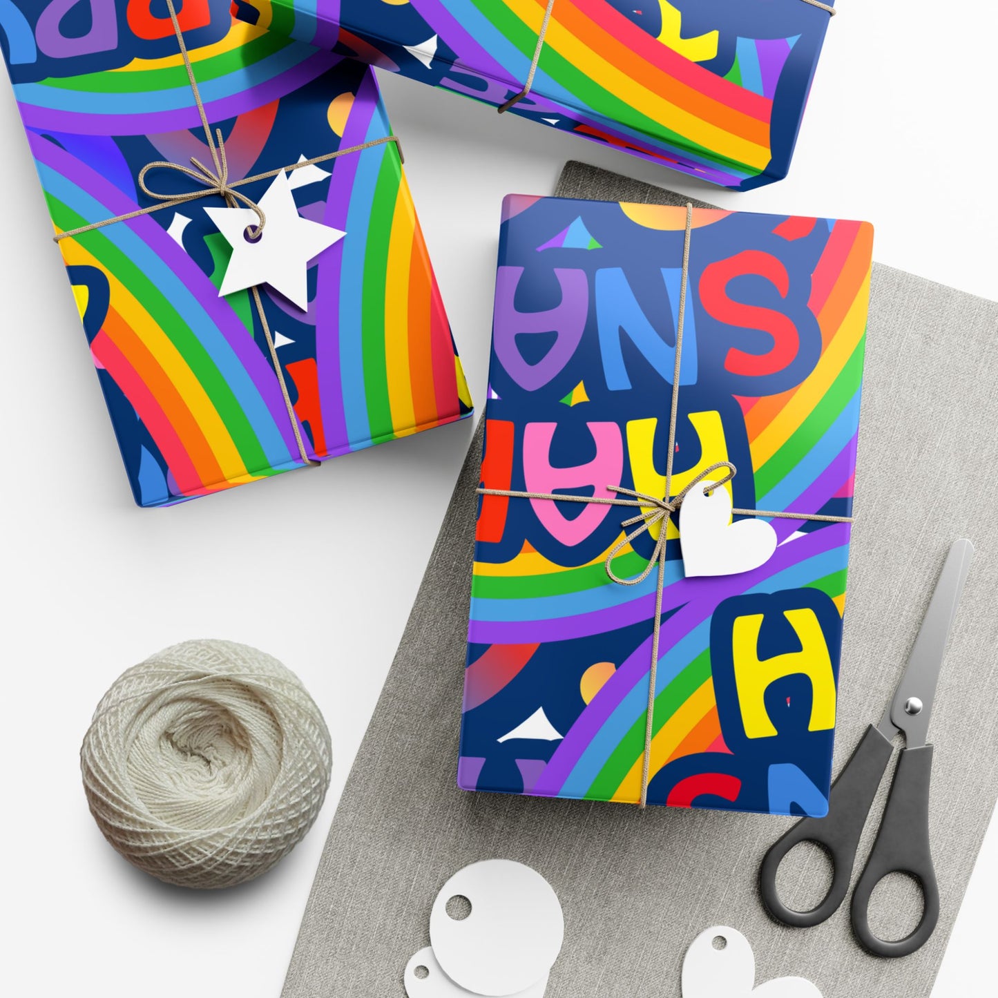 Happy Snappy Gay Rainbow Gift Wrap Paper
