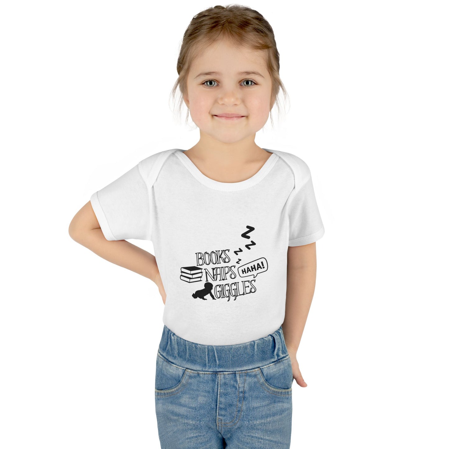 Books, Naps, Giggles Infant Onesie