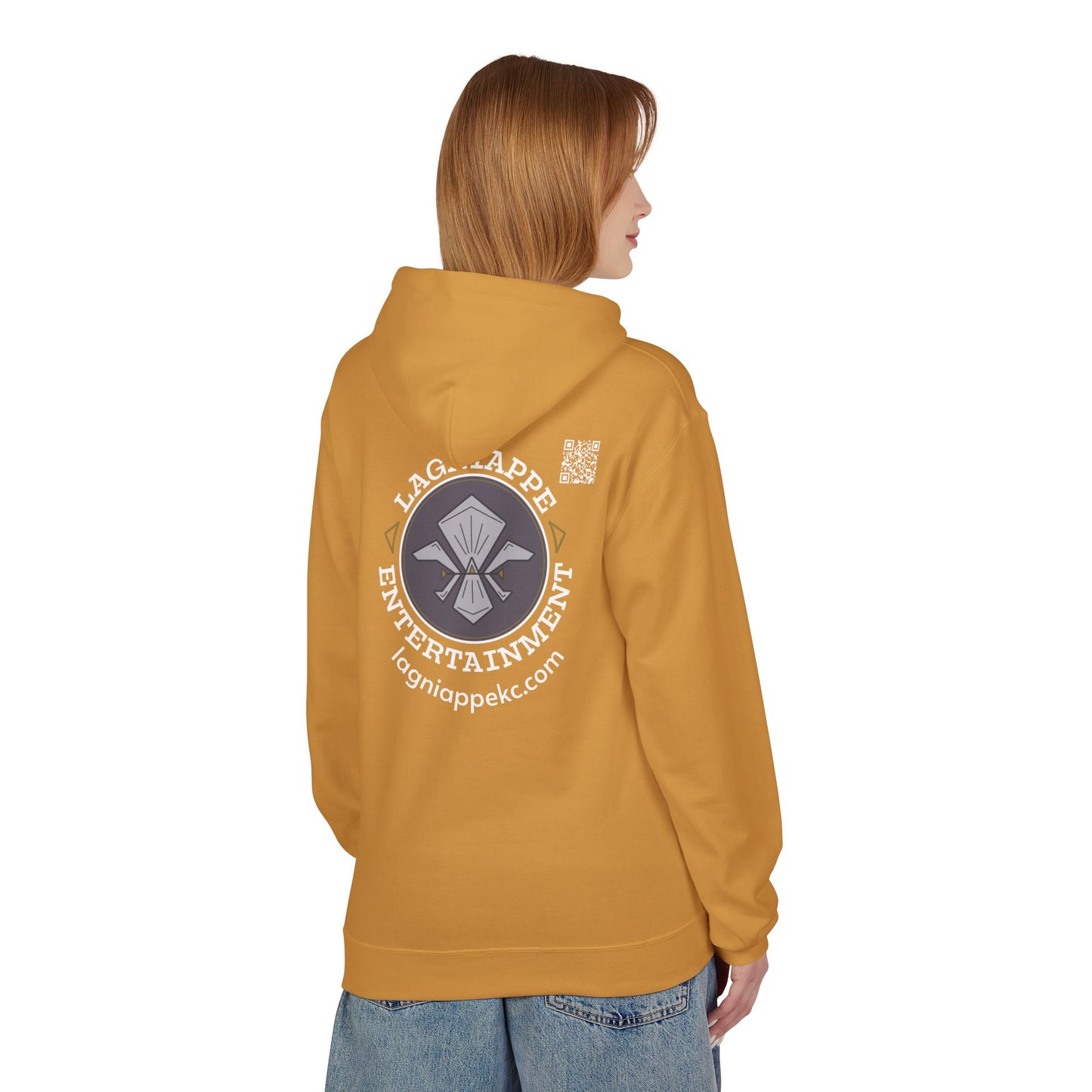 Lagniappe Entertainment Light Color Logo - Unisex Hoodie with Lagniappe Entertainment Design, Casual Streetwear, Gift for Music Lovers, Comfortable Layer, Festival Essential