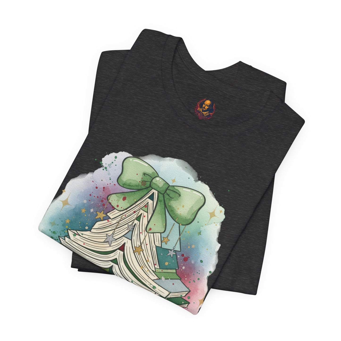 Book Stack Christmas Unisex Tee