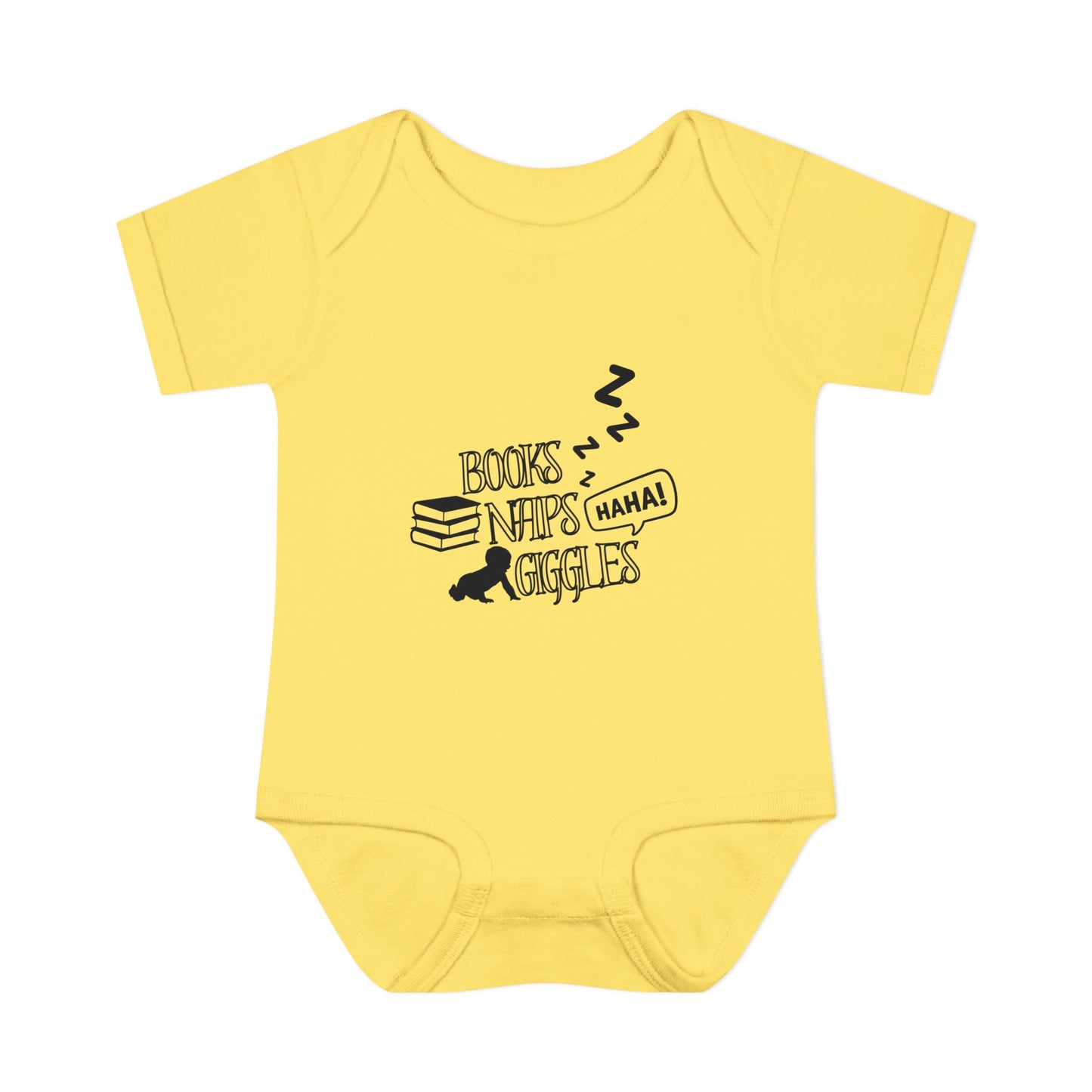 Books, Naps, Giggles Infant Onesie