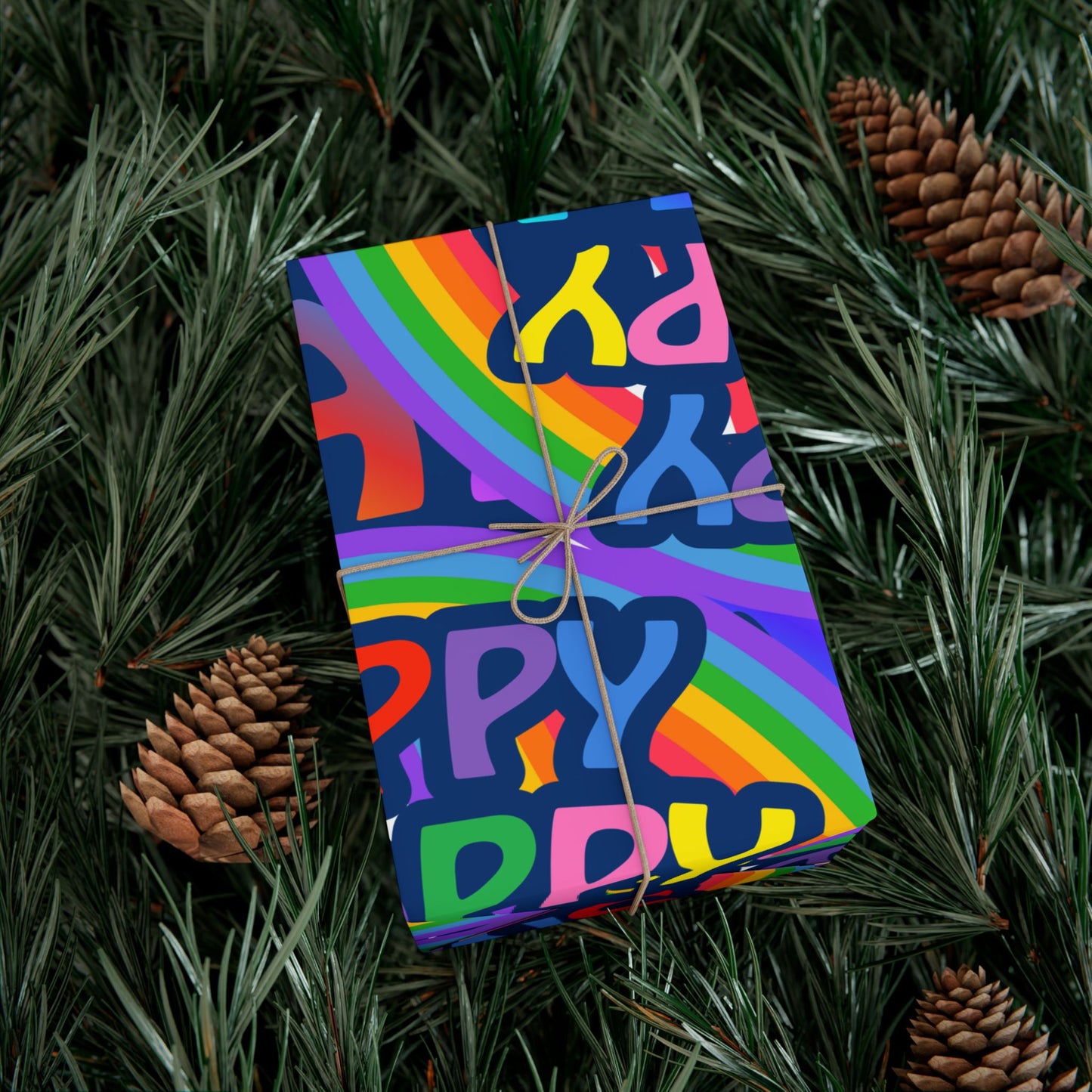 Happy Snappy Gay Rainbow Gift Wrap Paper